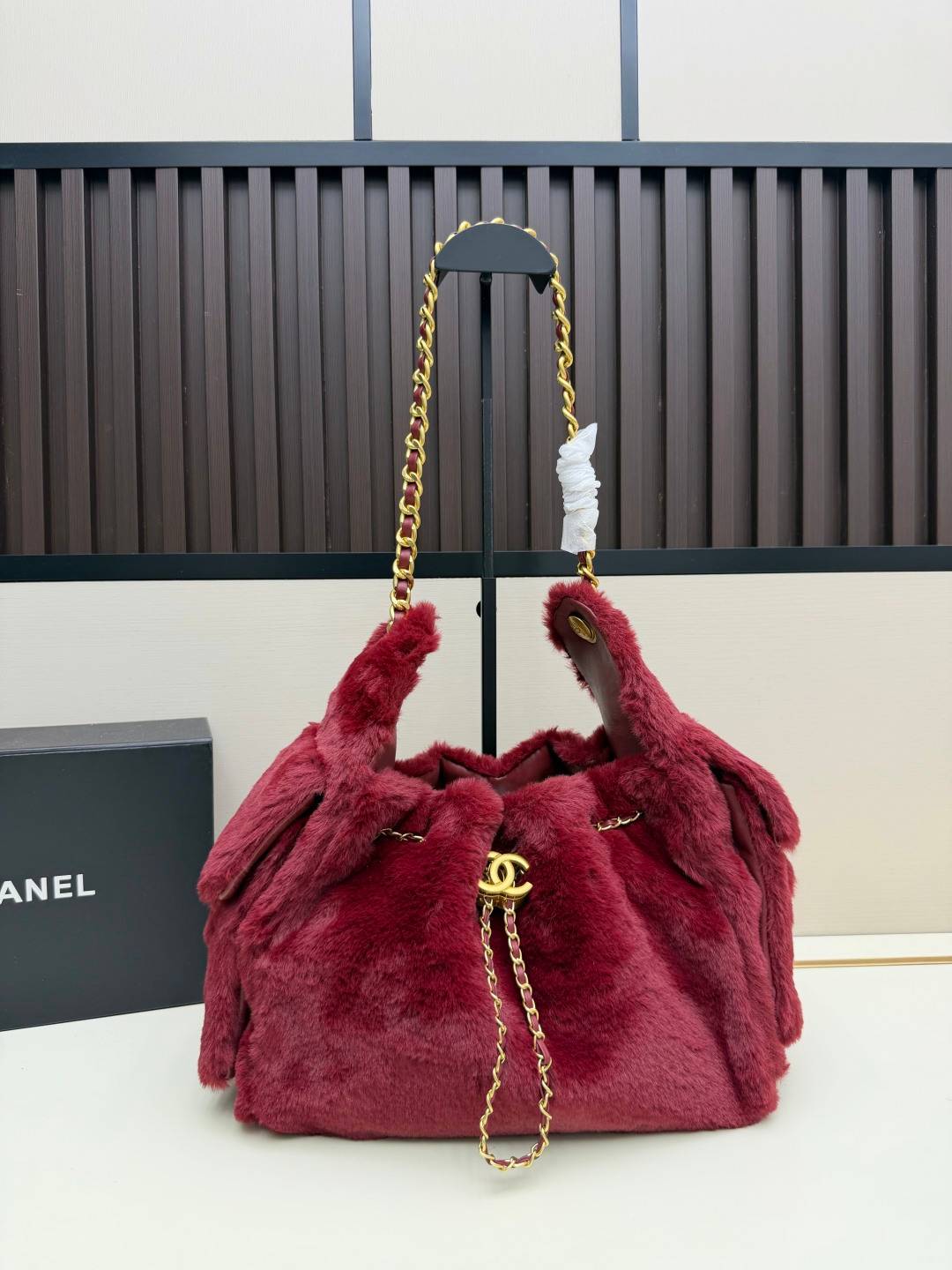 シャネル CHANEL マトラッセ ラムスキン チェーンショルダーバッグ レディース ゴールド金具 ブラック ベージュ - 画像 18
