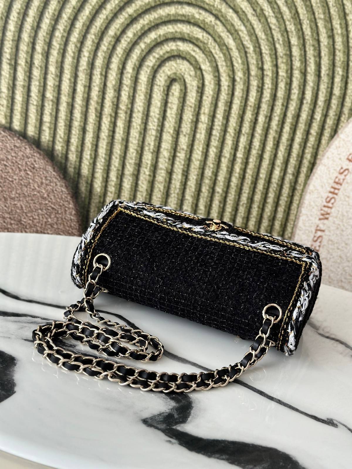 シャネル CHANEL 2625 マトラッセ チェーンウォレット ブラックキャビアスキン ゴールド金具 ターンロック レ - 画像 6