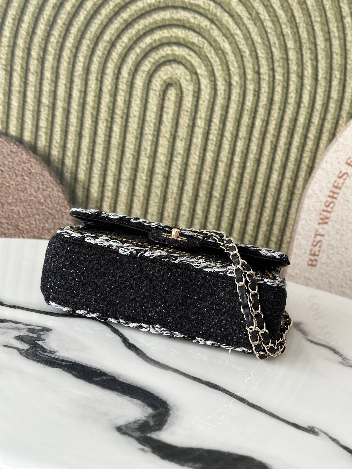 シャネル CHANEL 2625 マトラッセ チェーンウォレット ブラックキャビアスキン ゴールド金具 ターンロック レ - 画像 7