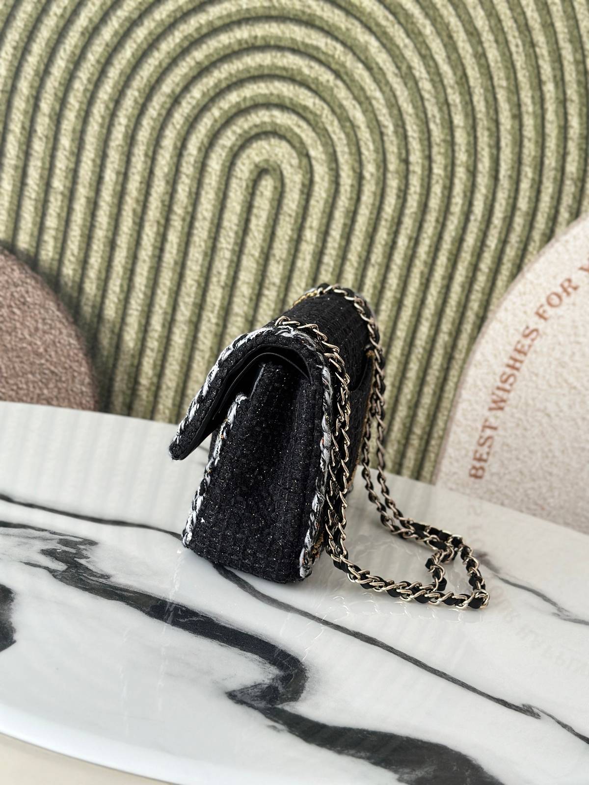 シャネル CHANEL 2625 マトラッセ チェーンウォレット ブラックキャビアスキン ゴールド金具 ターンロック レ - 画像 9
