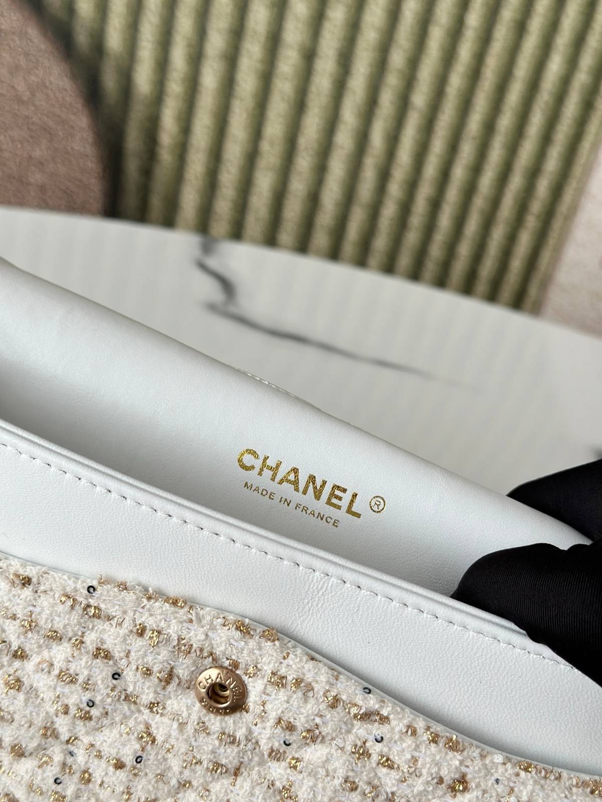 シャネル CHANEL 2625 マトラッセ チェーンウォレット ブラックキャビアスキン ゴールド金具 ターンロック レ - 画像 11