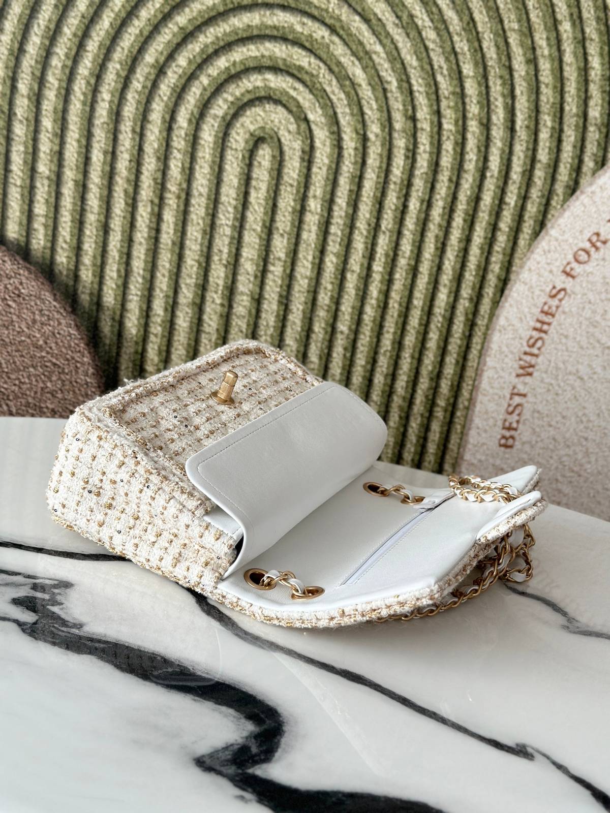 シャネル CHANEL 2625 マトラッセ チェーンウォレット ブラックキャビアスキン ゴールド金具 ターンロック レ - 画像 13