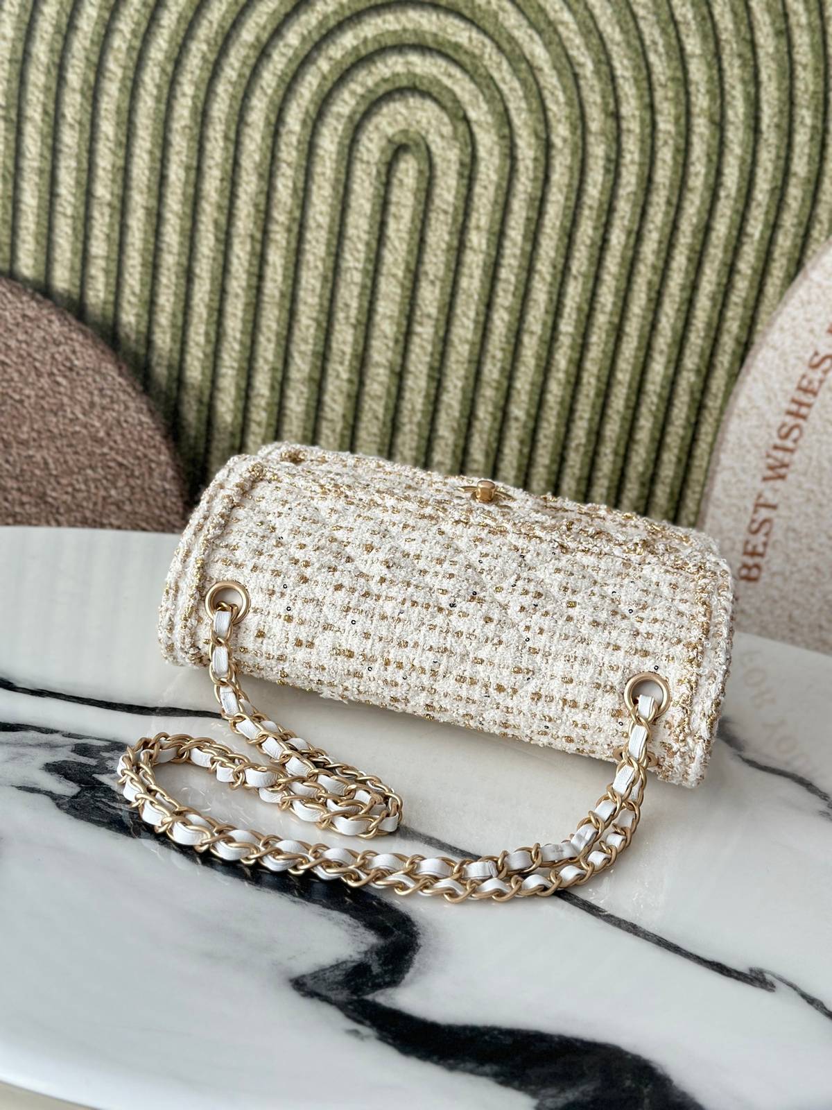 シャネル CHANEL 2625 マトラッセ チェーンウォレット ブラックキャビアスキン ゴールド金具 ターンロック レ - 画像 15