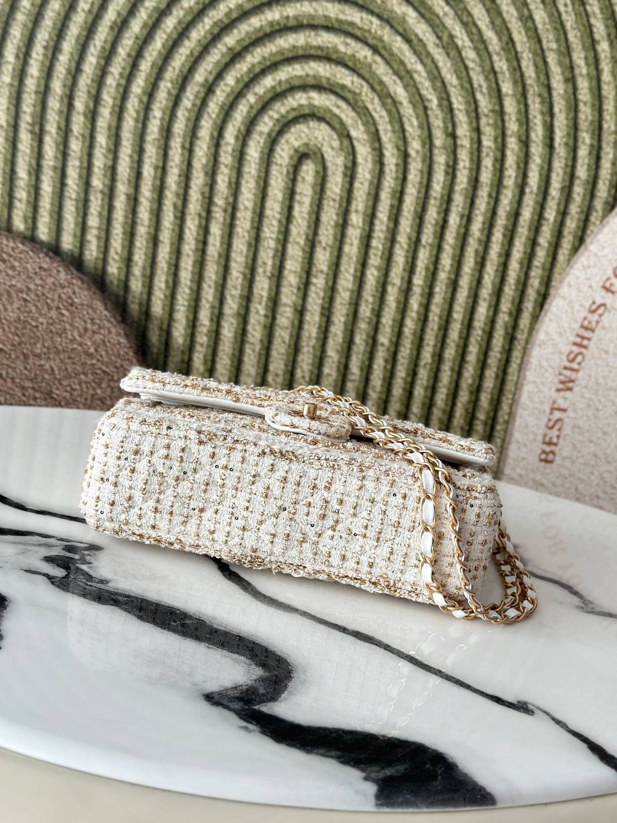 シャネル CHANEL 2625 マトラッセ チェーンウォレット ブラックキャビアスキン ゴールド金具 ターンロック レ - 画像 16