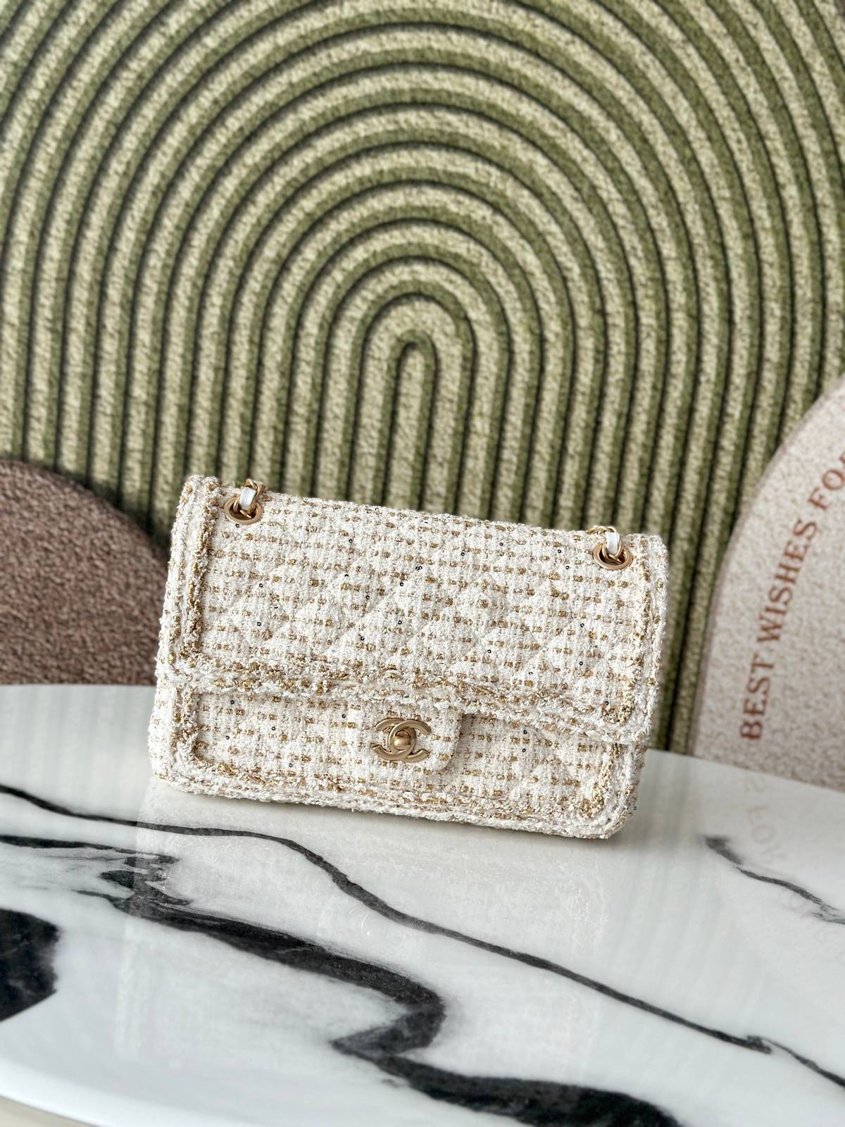 シャネル CHANEL 2625 マトラッセ チェーンウォレット ブラックキャビアスキン ゴールド金具 ターンロック レ - 画像 19