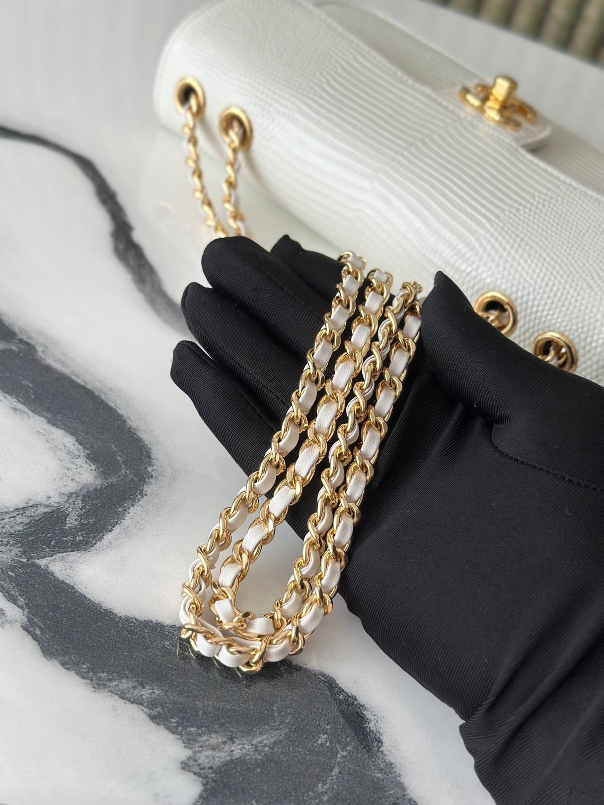 シャネル CHANEL AS6430 マトラッセ リザード レザー チェーンショルダーバッグ ゴールド金具 ターンロック - 画像 4
