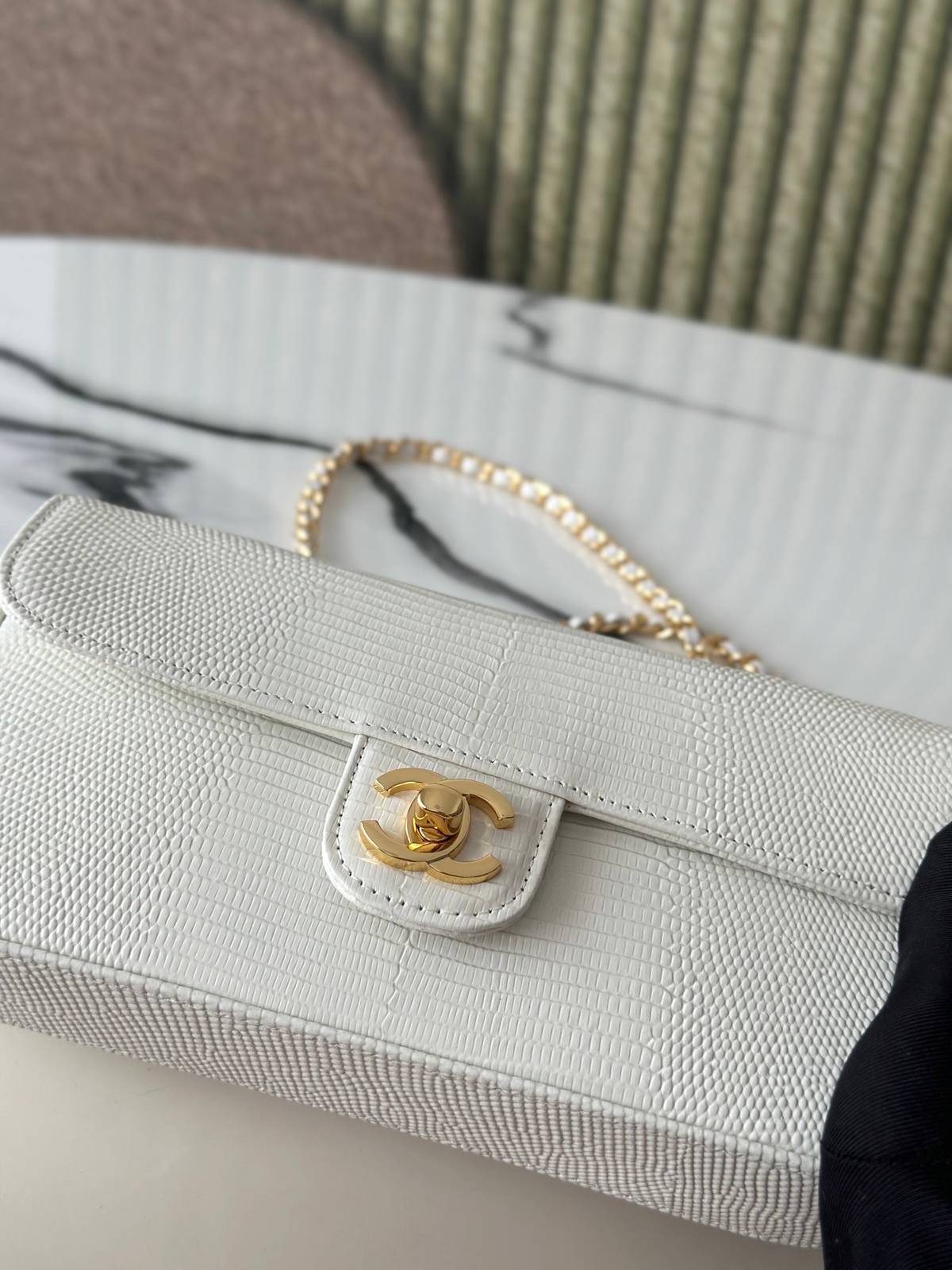 シャネル CHANEL AS6430 マトラッセ リザード レザー チェーンショルダーバッグ ゴールド金具 ターンロック - 画像 5