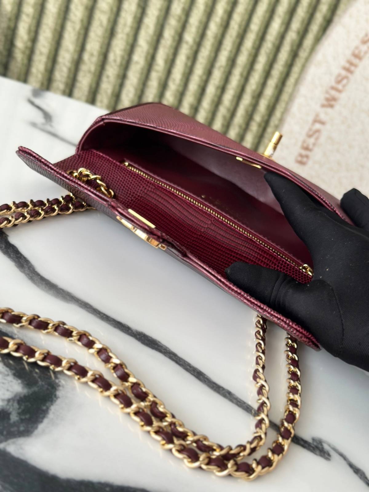 シャネル CHANEL AS6430 マトラッセ リザード レザー チェーンショルダーバッグ ゴールド金具 ターンロック - 画像 11