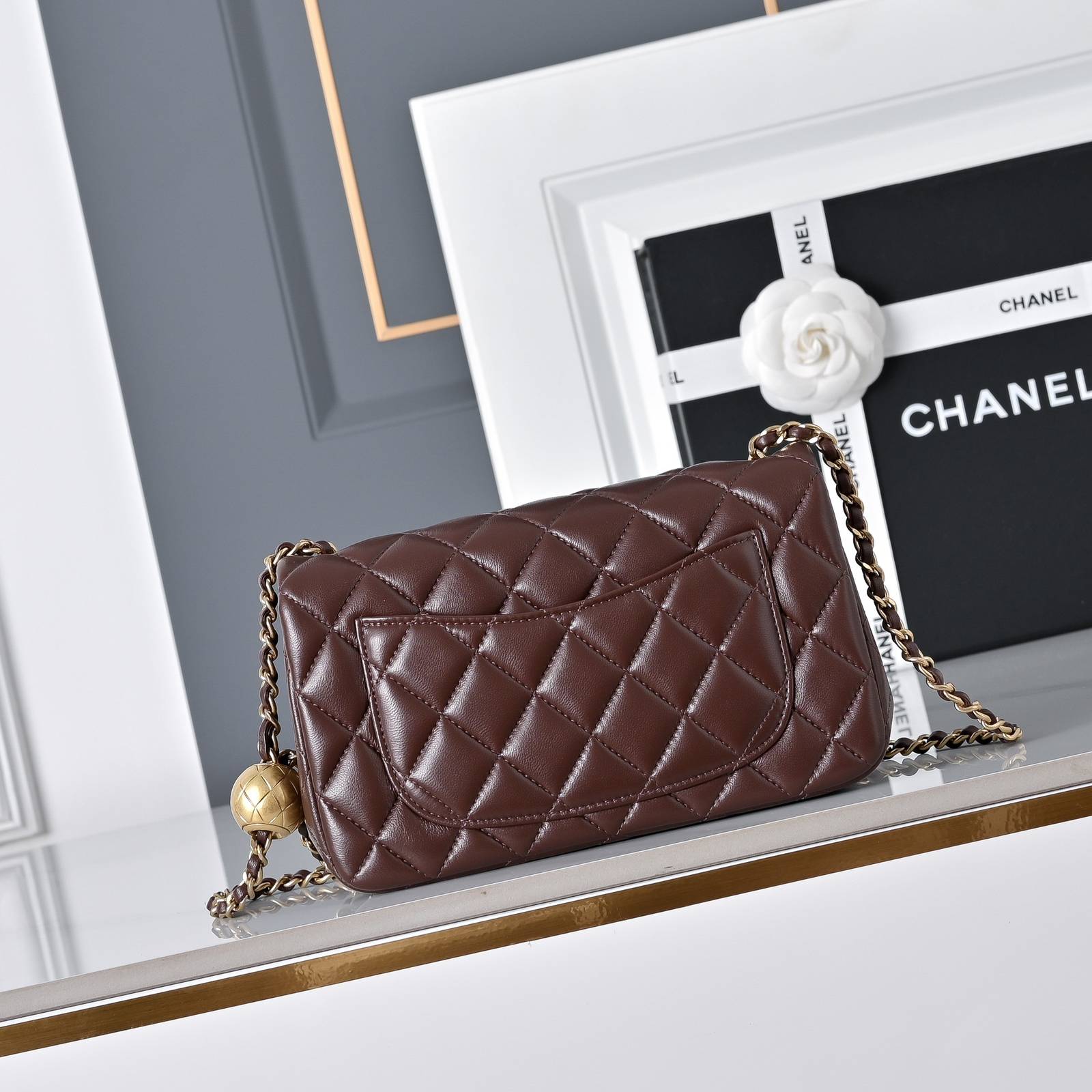シャネル CHANEL マトラッセ ラムスキン チェーンショルダーバッグ ゴールド金具 レディース - 画像 8