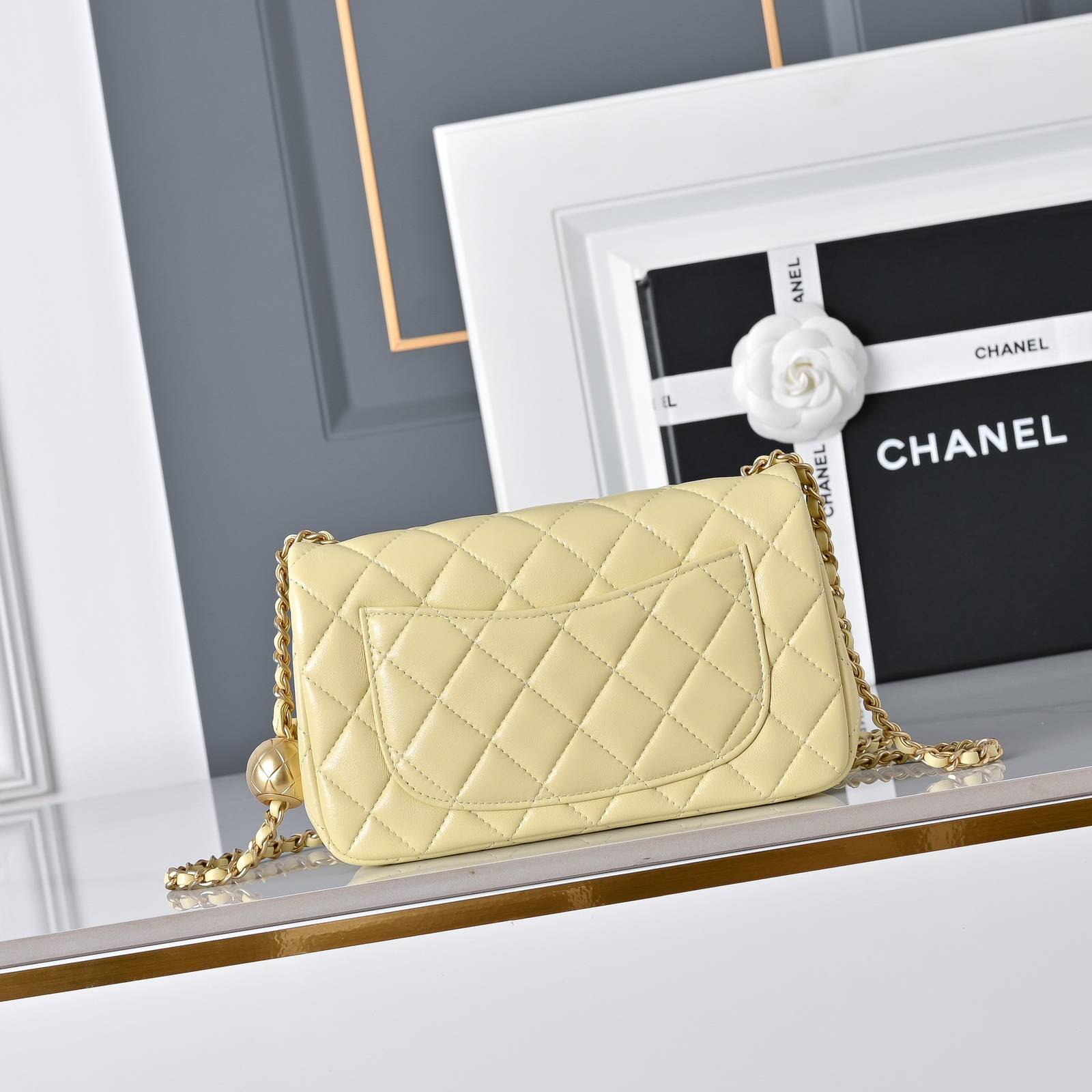 シャネル CHANEL マトラッセ ラムスキン チェーンショルダーバッグ ゴールド金具 レディース - 画像 17