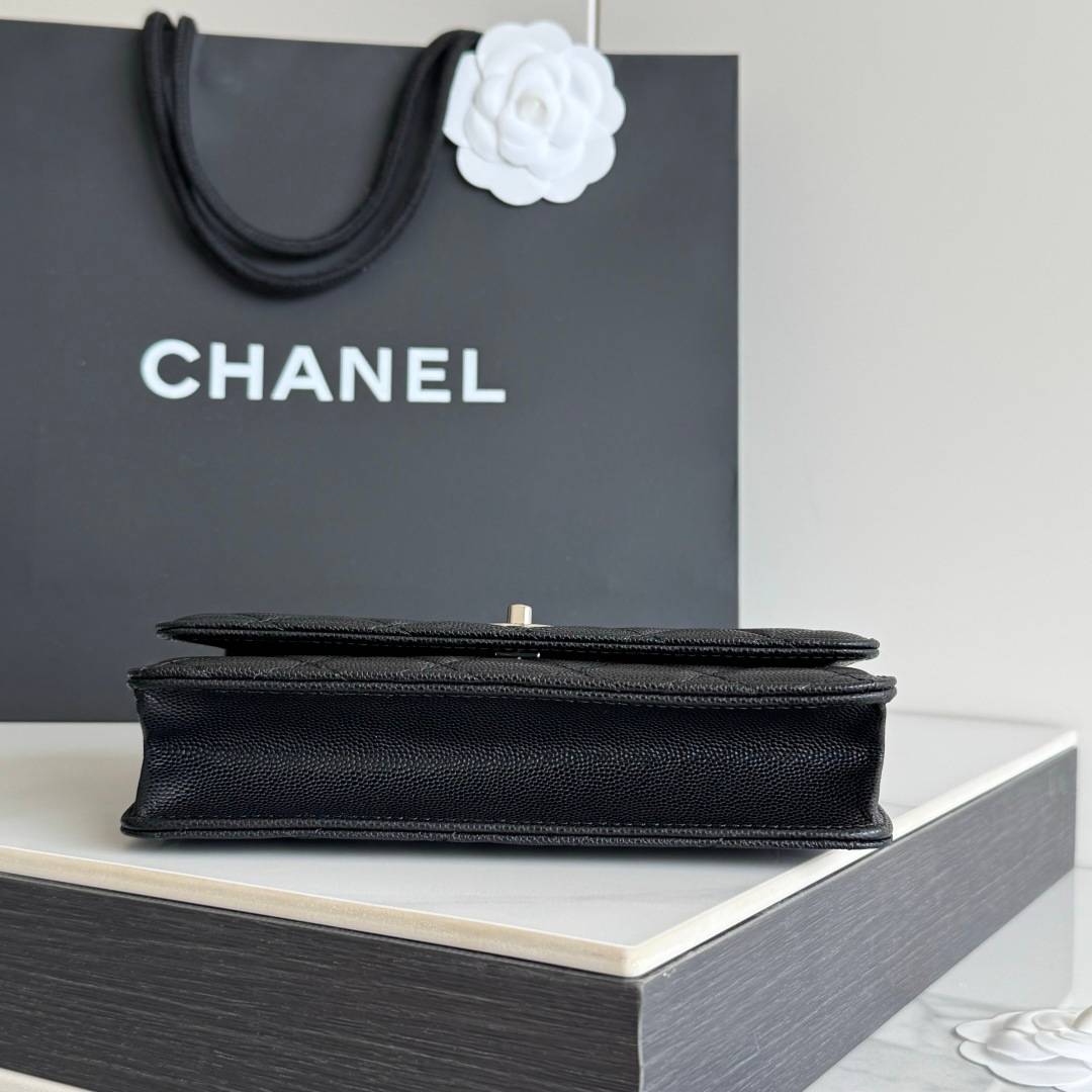 シャネル CHANEL マトラッセ チェーンウォレット キャビアスキン ブラック ゴールド金具 レディース - 画像 19