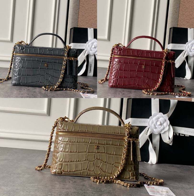 シャネル CHANEL マトラッセ バニティバッグ キャビアスキン ゴールド金具 レザー編み込みチェーン ファスナー開閉