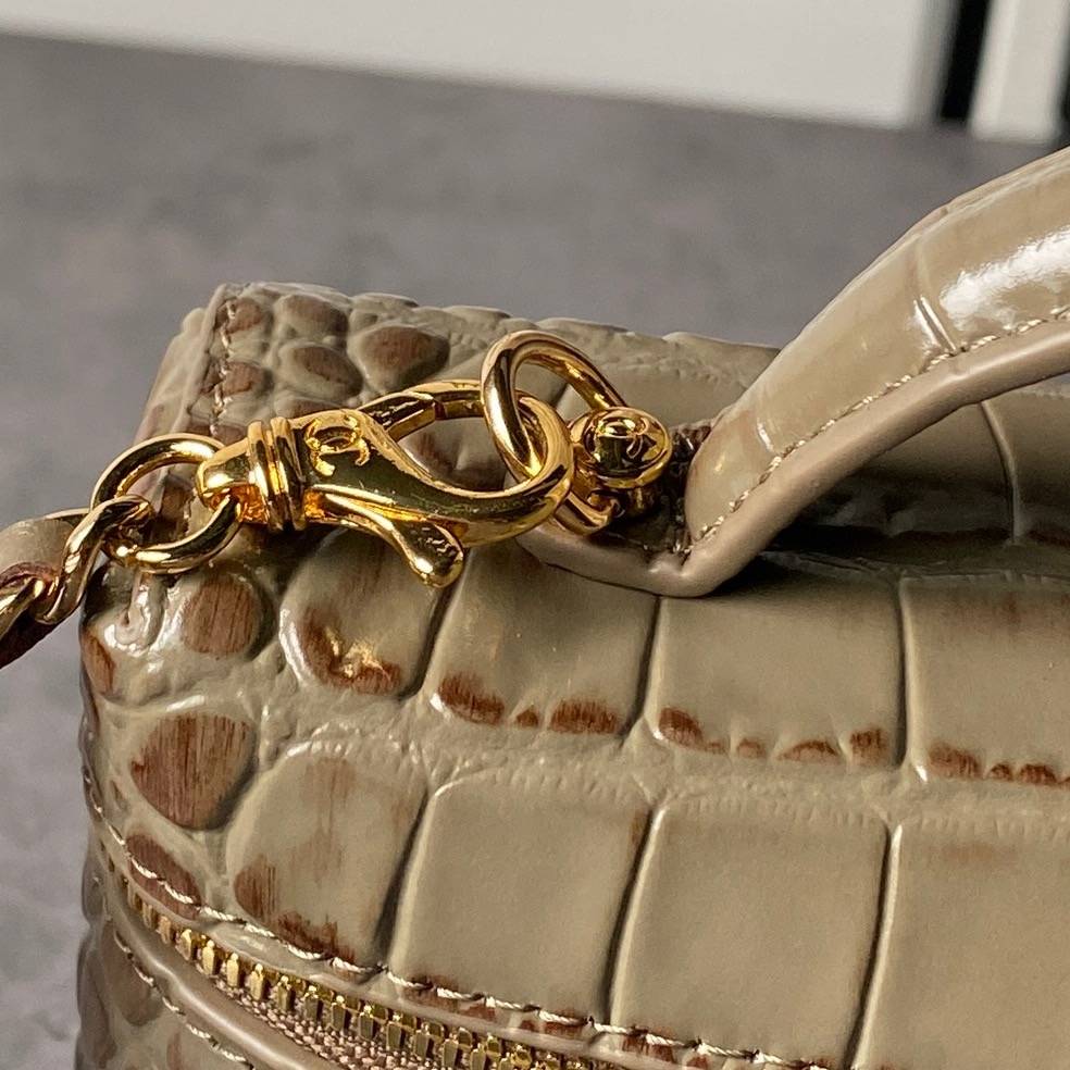 シャネル CHANEL マトラッセ バニティバッグ キャビアスキン ゴールド金具 レザー編み込みチェーン ファスナー開閉 - 画像 7