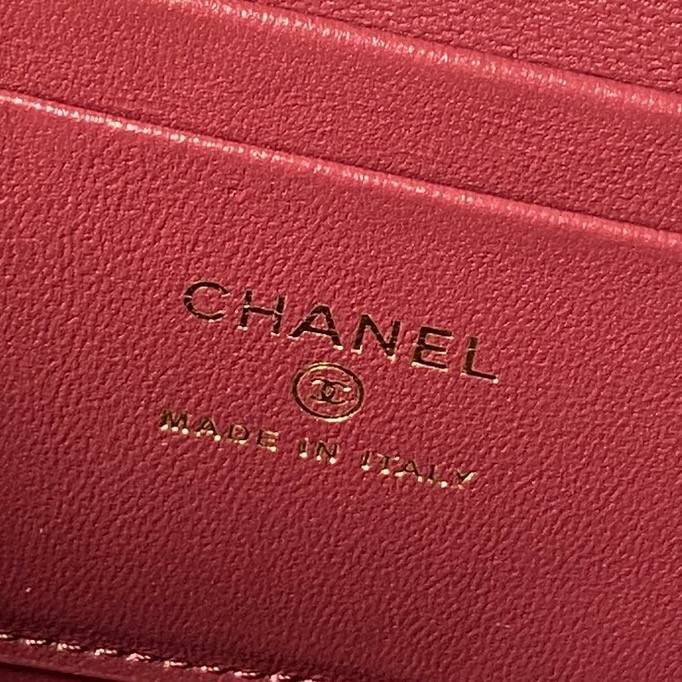 シャネル CHANEL マトラッセ バニティバッグ キャビアスキン ゴールド金具 レザー編み込みチェーン ファスナー開閉 - 画像 11