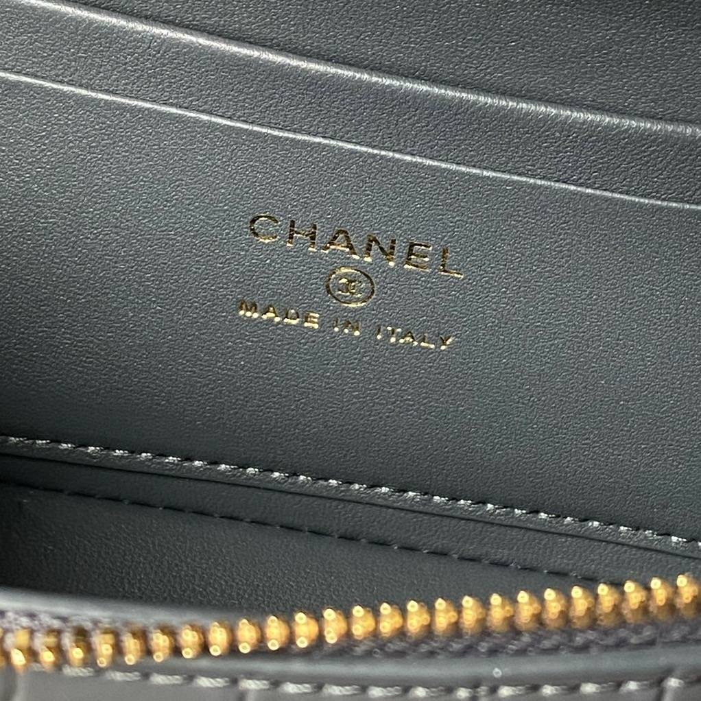 シャネル CHANEL マトラッセ バニティバッグ キャビアスキン ゴールド金具 レザー編み込みチェーン ファスナー開閉 - 画像 20
