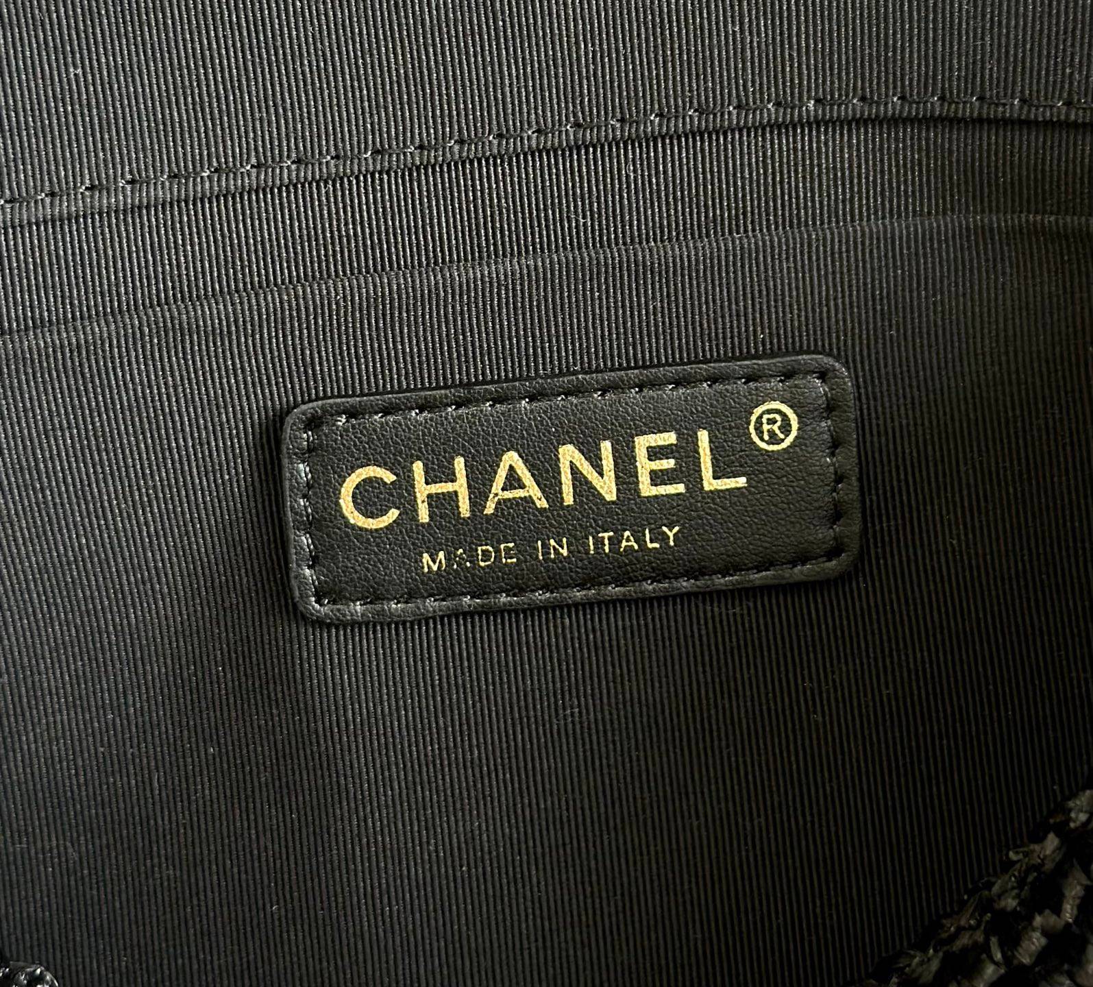 シャネル CHANEL 6088 ココマーク マトラッセ チェーンショルダーバッグ ブラック レザー編み込みチェーン ゴ - 画像 2