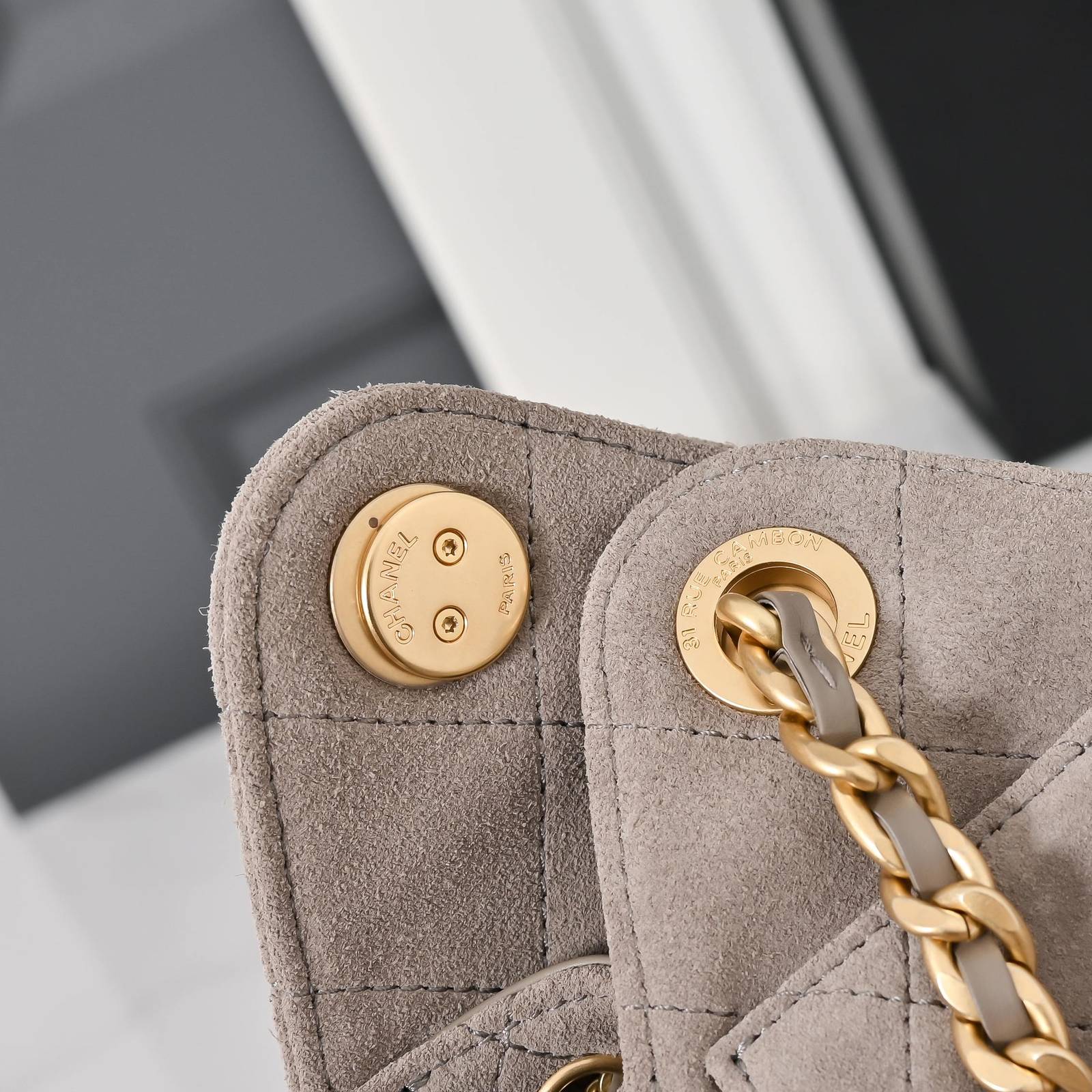 シャネル CHANEL マトラッセ キャビアスキン チェーンショルダーバッグ ゴールド金具 ブラック レディース - 画像 5
