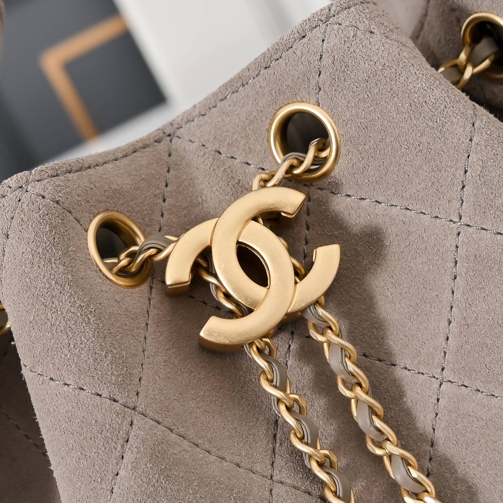 シャネル CHANEL マトラッセ キャビアスキン チェーンショルダーバッグ ゴールド金具 ブラック レディース - 画像 6