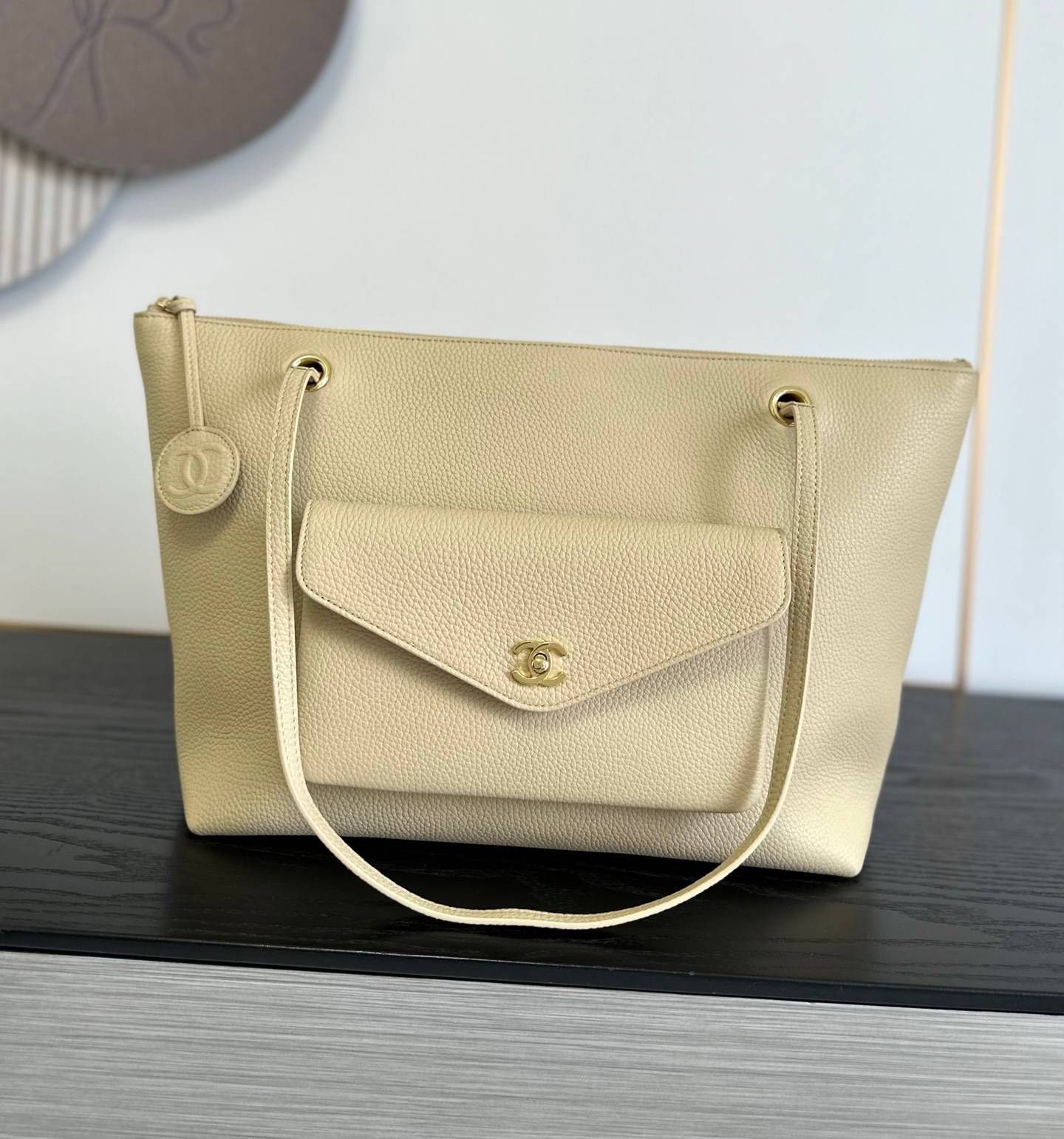 シャネル 6483 マトラッセ ラムスキン トートバッグ ブラック ゴールド金具 ショルダーバッグ レディース - 画像 11