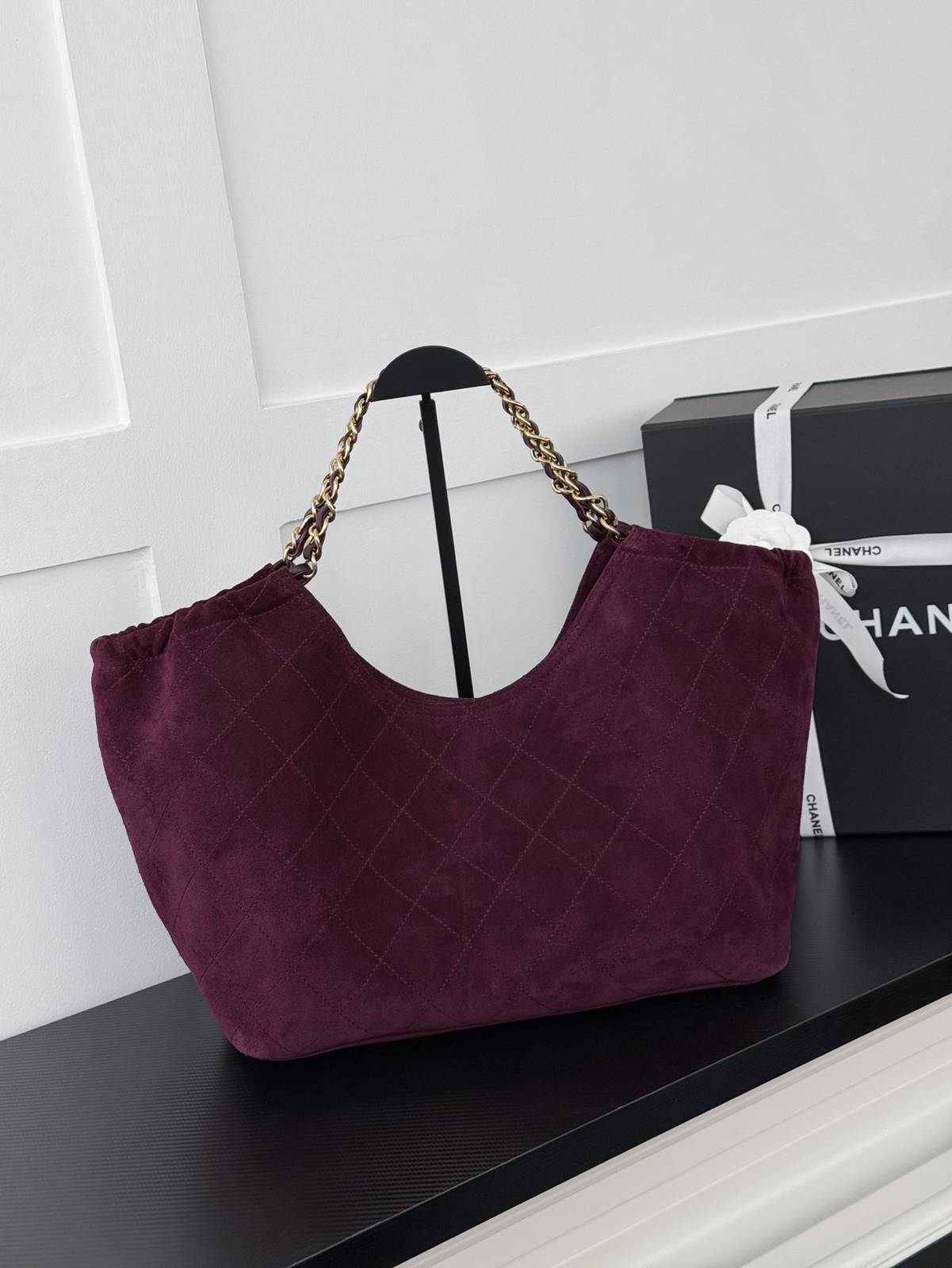 シャネル CHANEL マトラッセ ラムスキン トートバッグ ゴールド金具 レディース ブラック - 画像 9