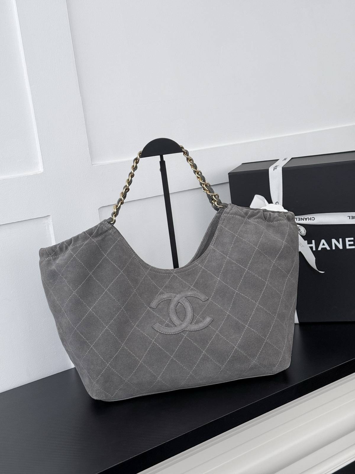 シャネル CHANEL マトラッセ ラムスキン トートバッグ ゴールド金具 レディース ブラック - 画像 20