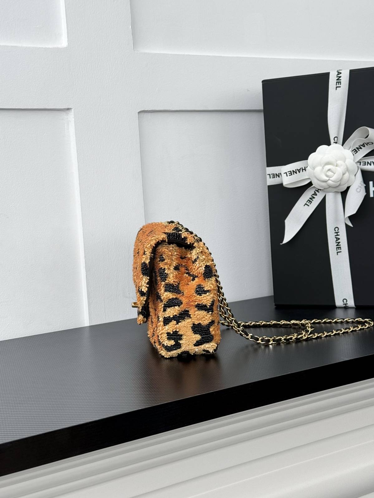 シャネル CHANEL マトラッセ デカマトラッセ キャビアスキン チェーンショルダーバッグ ブラック 金具 レディース - 画像 19