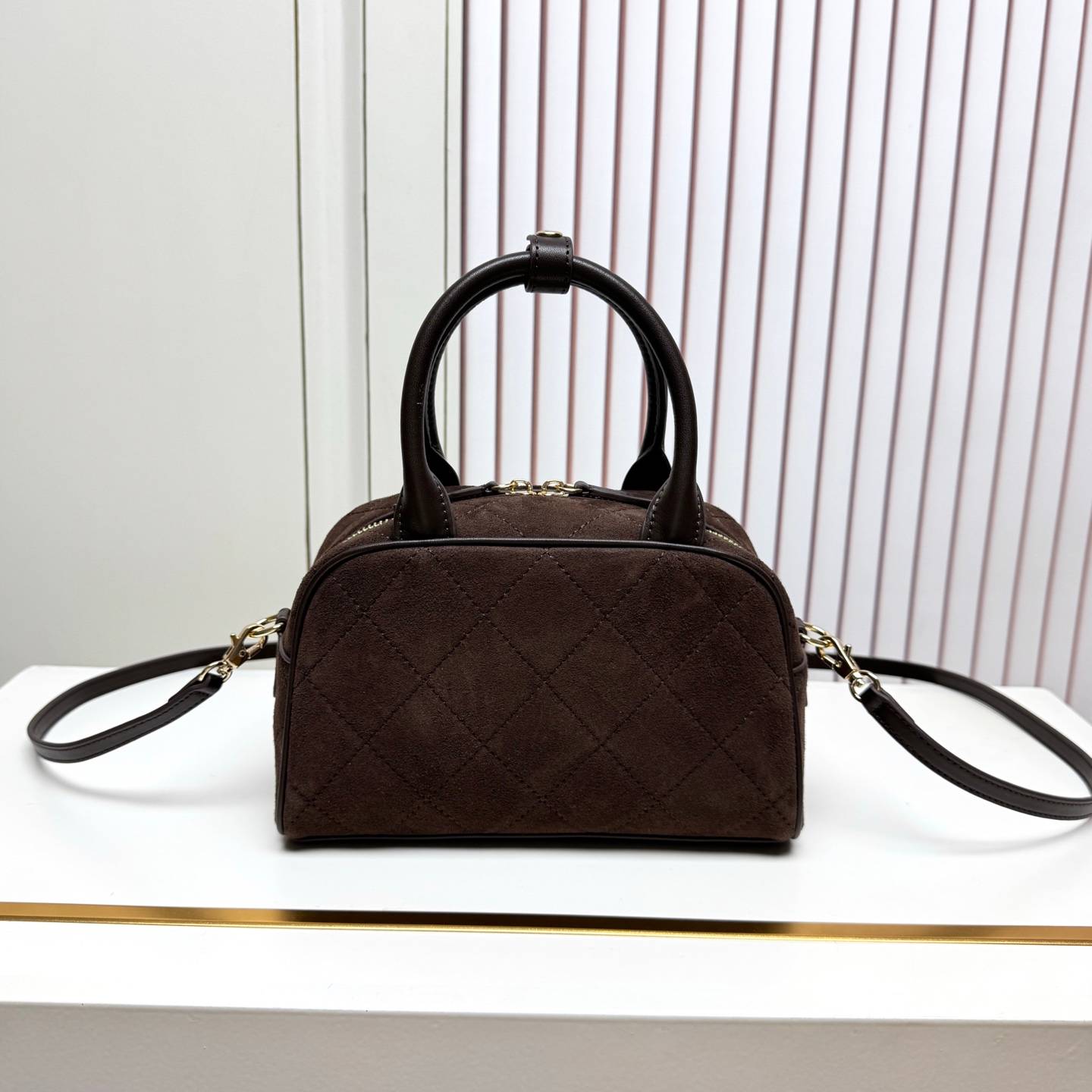 シャネル CHANEL 6344mini マトラッセ ミニバッグ ラムスキン ゴールド金具 フラップバッグ レザー編み込 - 画像 5
