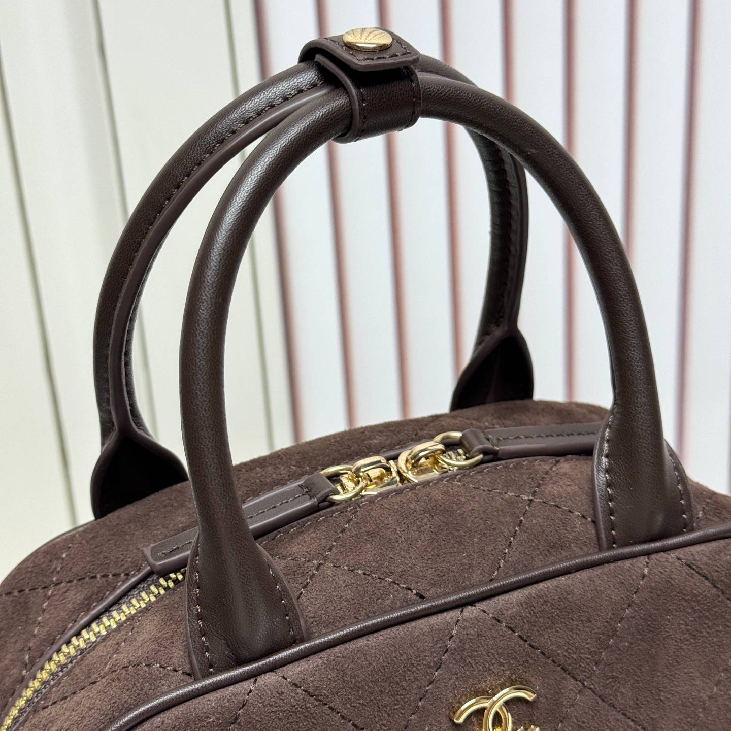 シャネル CHANEL 6344mini マトラッセ ミニバッグ ラムスキン ゴールド金具 フラップバッグ レザー編み込 - 画像 8