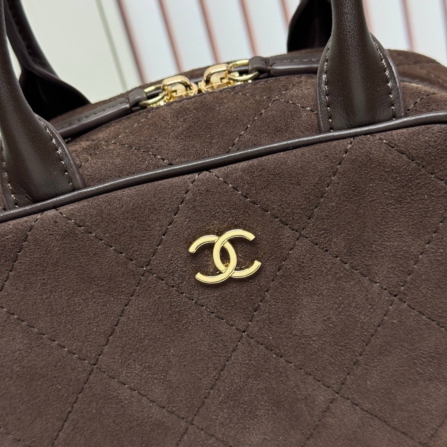 シャネル CHANEL 6344mini マトラッセ ミニバッグ ラムスキン ゴールド金具 フラップバッグ レザー編み込 - 画像 9