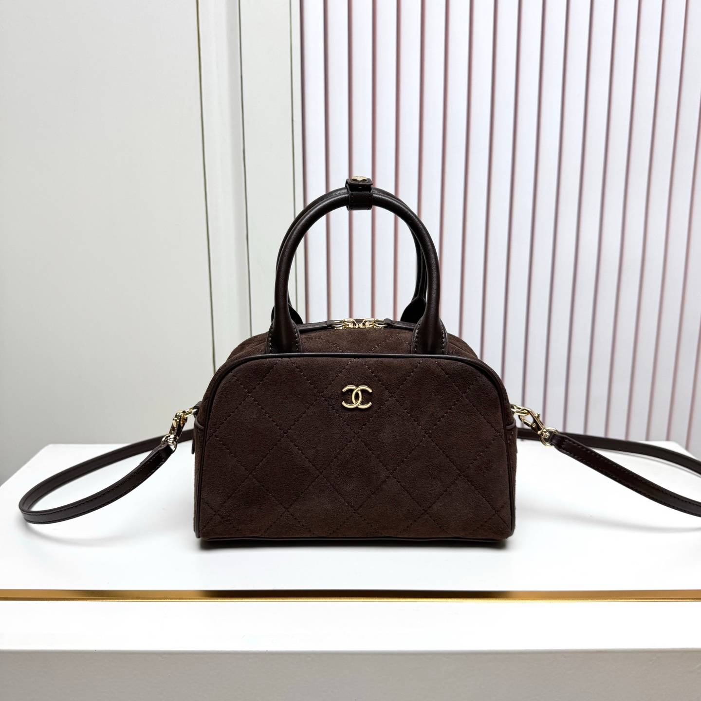 シャネル CHANEL 6344mini マトラッセ ミニバッグ ラムスキン ゴールド金具 フラップバッグ レザー編み込 - 画像 10