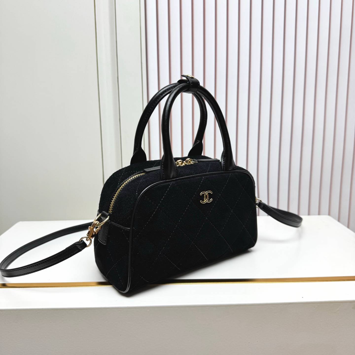 シャネル CHANEL 6344mini マトラッセ ミニバッグ ラムスキン ゴールド金具 フラップバッグ レザー編み込 - 画像 17
