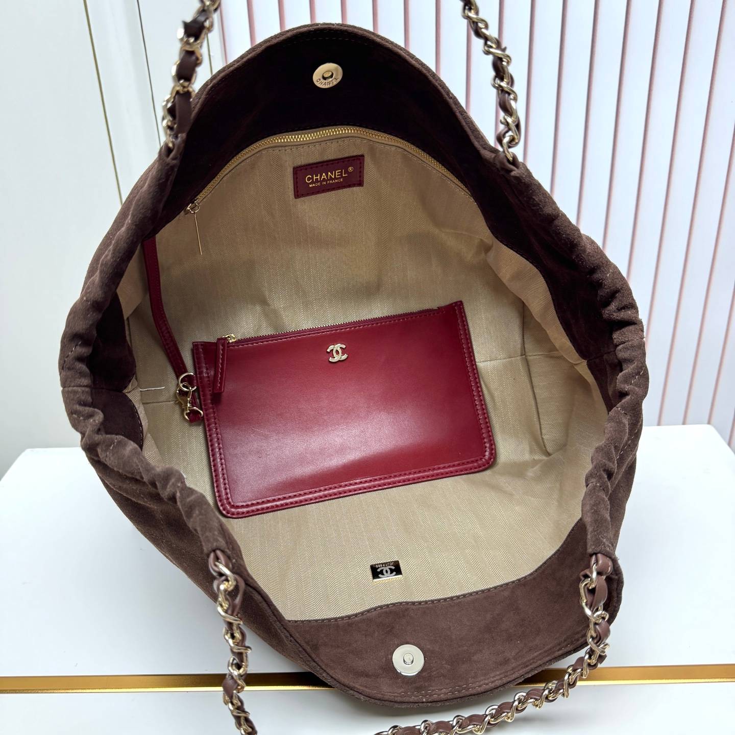 シャネル 6226 小号 ラムスキン チェーンショルダーバッグ ゴールド金具 レディース - 画像 11