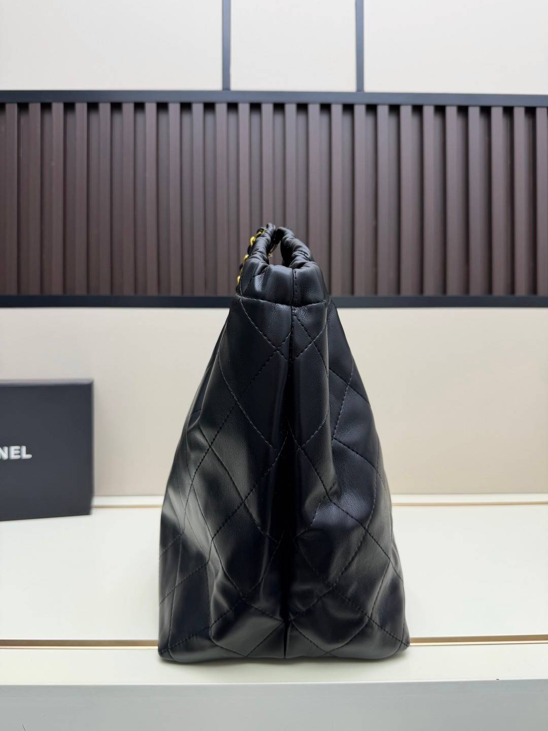 シャネル CHANEL マトラッセ チェーンショルダーバッグ ブラック ゴールド金具 レディース - 画像 7