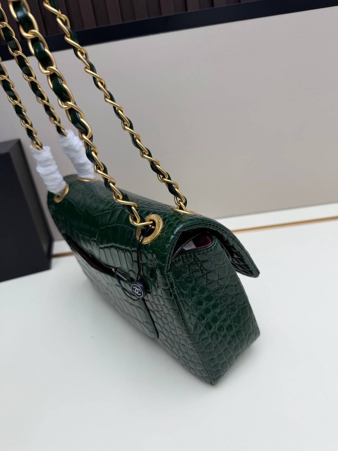 シャネル 1112 キャビアスキン マトラッセ チェーンショルダーバッグ ゴールド金具 レディース マルチカラー - 画像 15