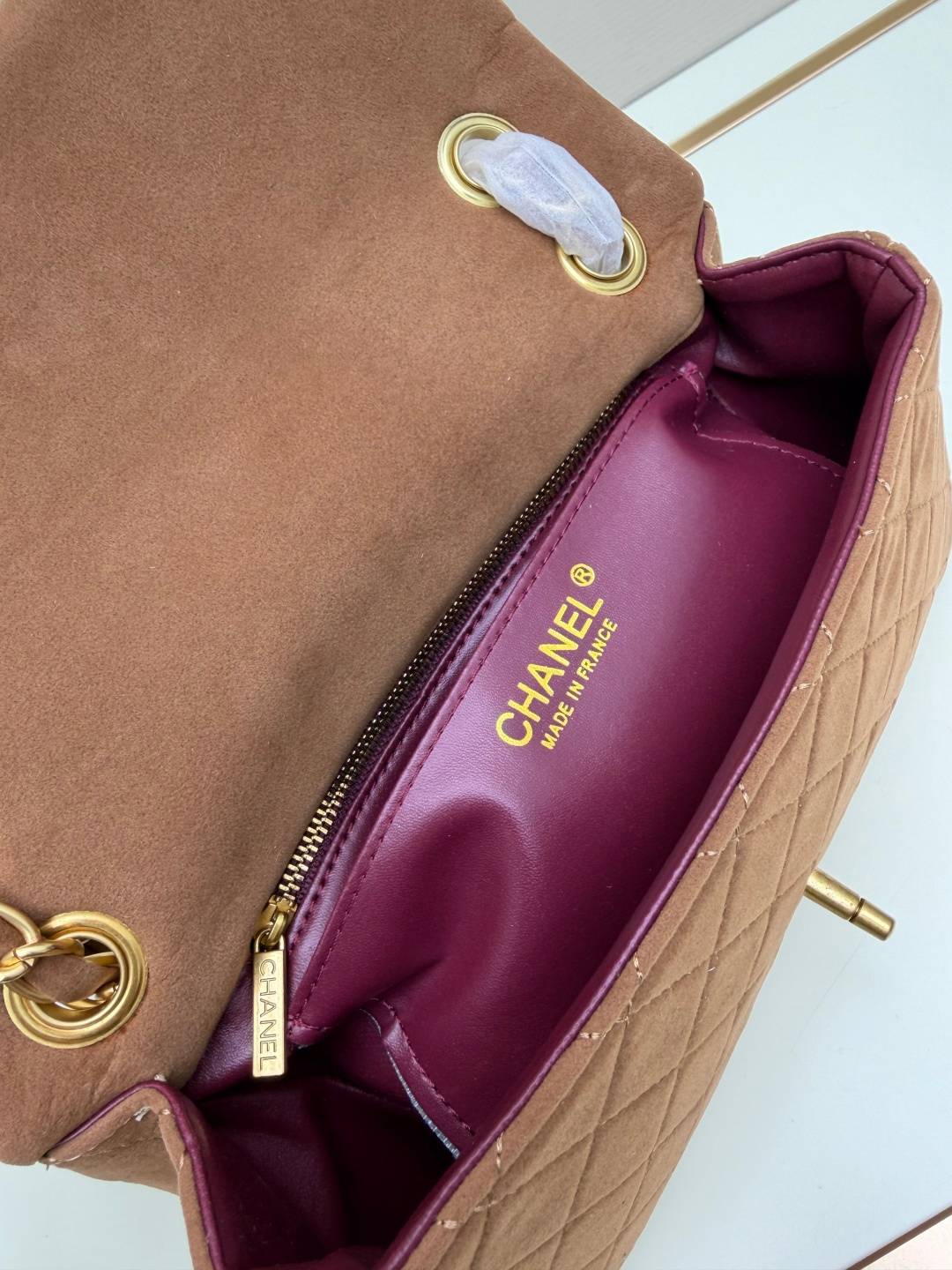 シャネル CHANEL マトラッセ ラムスキン チェーンショルダーバッグ ブラック ベージュ レッド ボルドー ゴールド - 画像 2