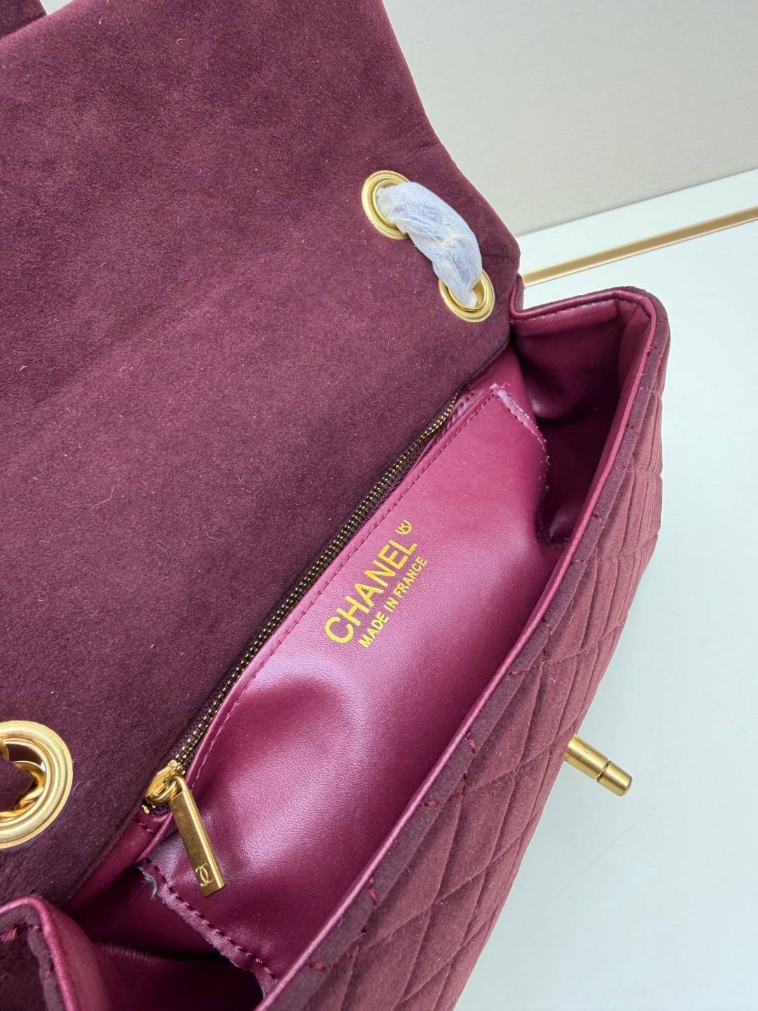 シャネル CHANEL マトラッセ ラムスキン チェーンショルダーバッグ ブラック ベージュ レッド ボルドー ゴールド - 画像 10
