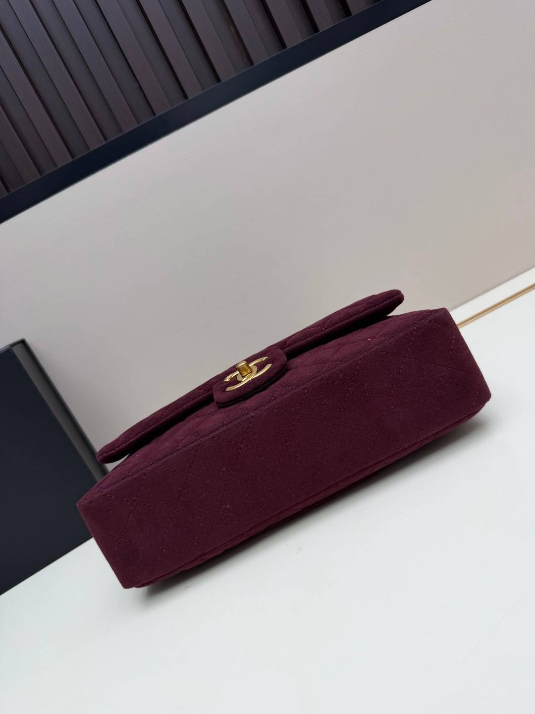シャネル CHANEL マトラッセ ラムスキン チェーンショルダーバッグ ブラック ベージュ レッド ボルドー ゴールド - 画像 13