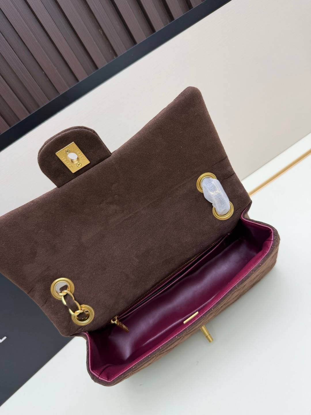 シャネル CHANEL マトラッセ ラムスキン チェーンショルダーバッグ ブラック ベージュ レッド ボルドー ゴールド - 画像 19