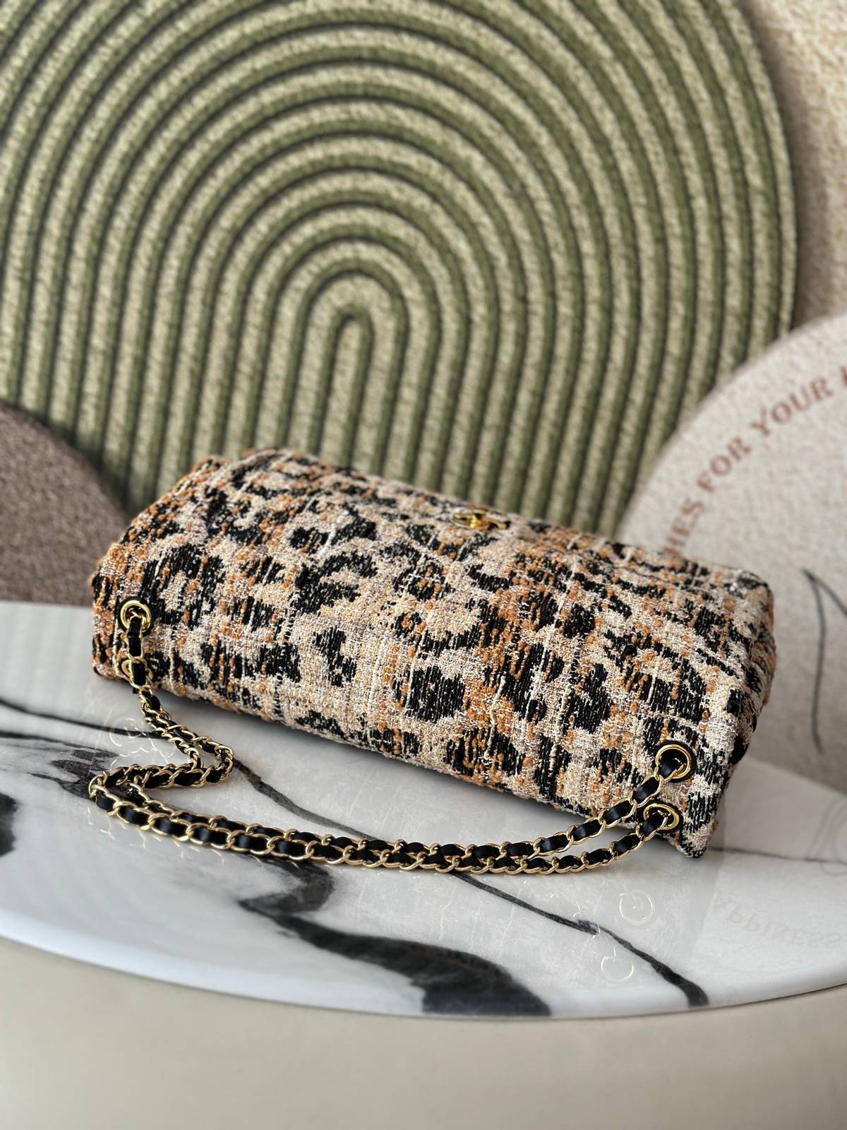 シャネル CHANEL マトラッセ ツイード キャビアスキン フラップバッグ ゴールド金具 ターンロック レディース ブ - 画像 11