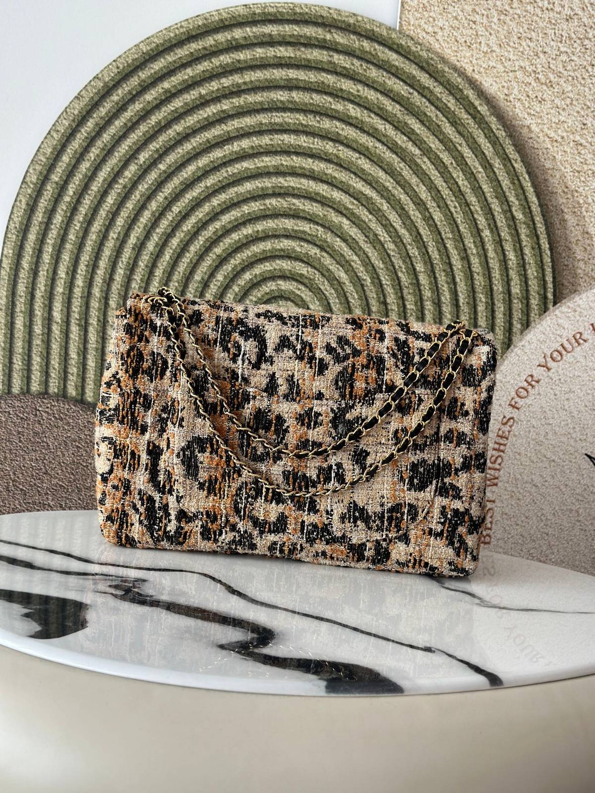 シャネル CHANEL マトラッセ ツイード キャビアスキン フラップバッグ ゴールド金具 ターンロック レディース ブ - 画像 14