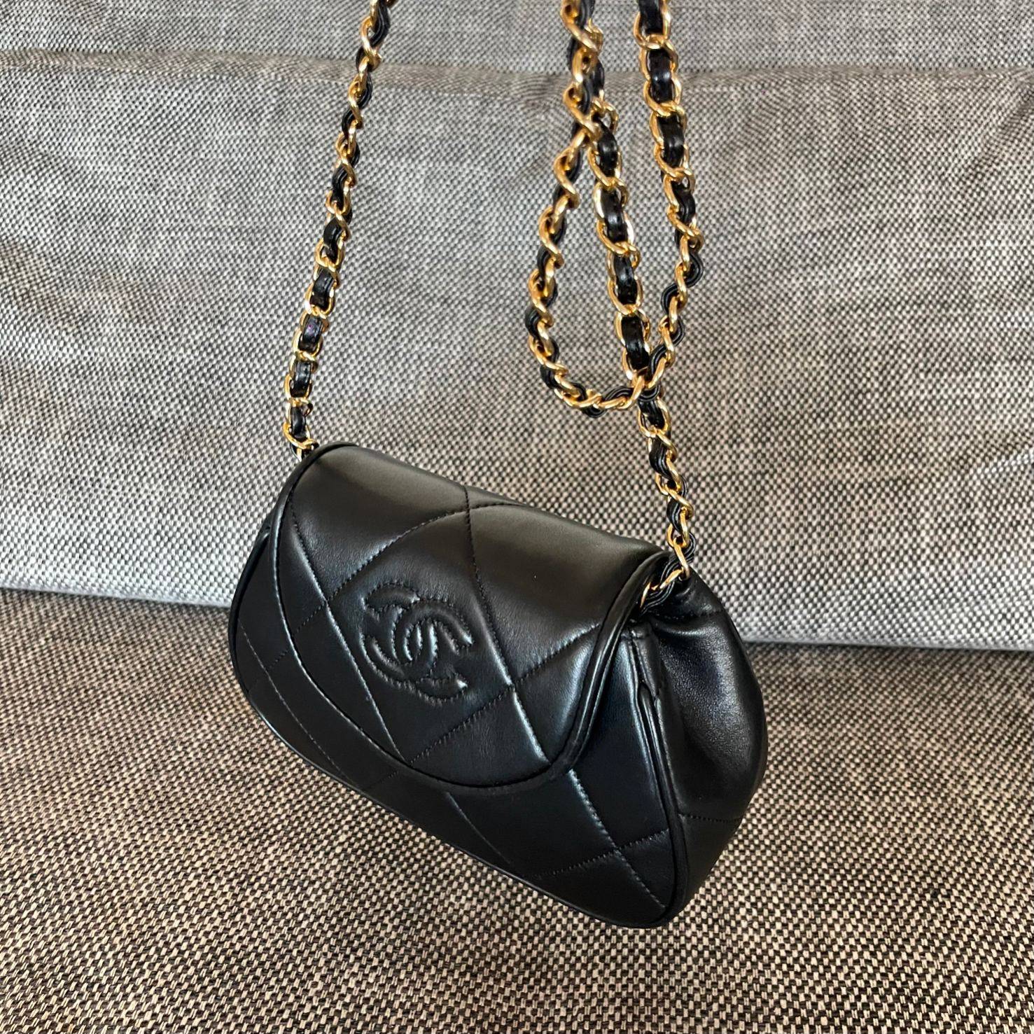 シャネル CHANEL マトラッセ チェーンショルダーバッグ キャビアスキン ゴールド金具 レディース ブラック - 画像 6