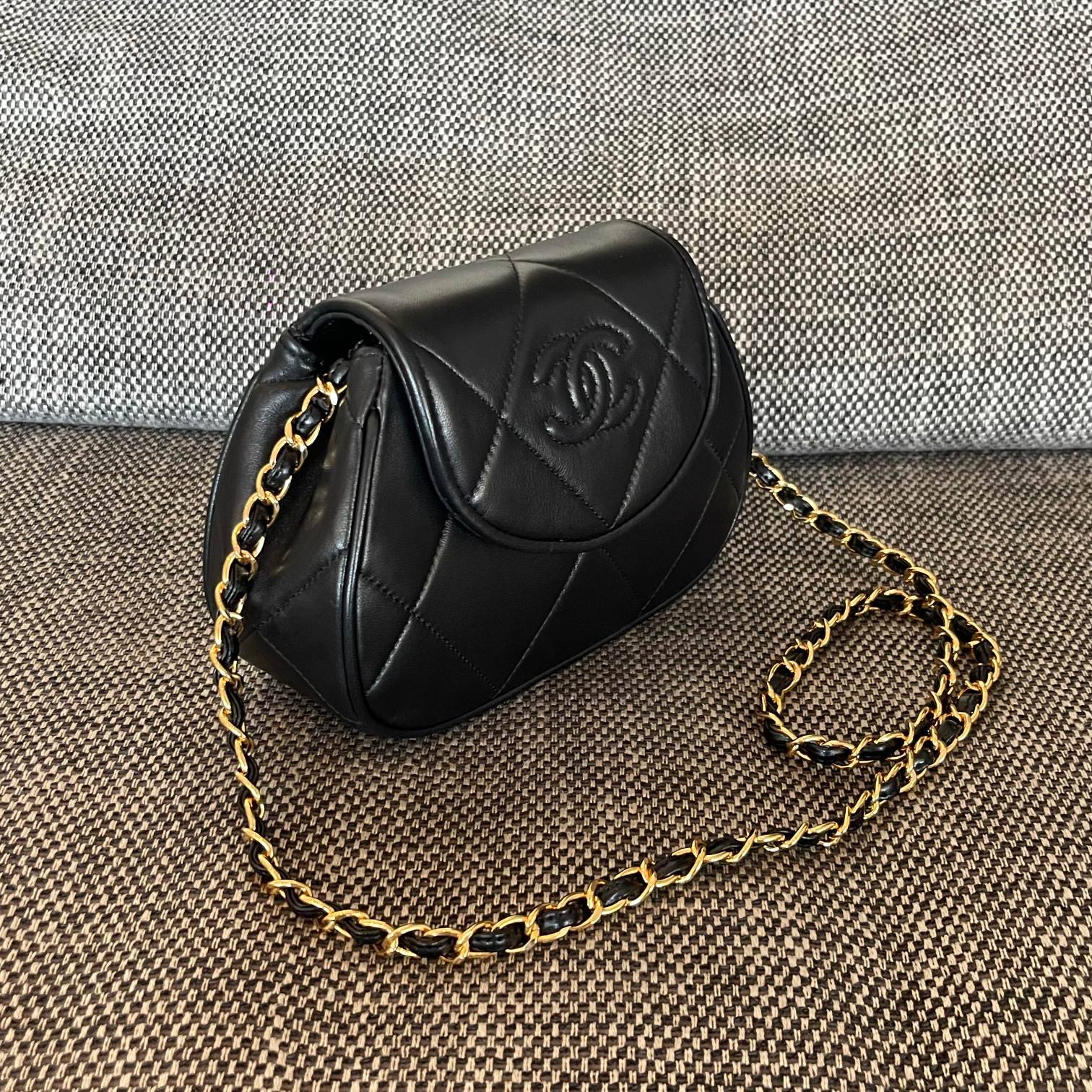 シャネル CHANEL マトラッセ チェーンショルダーバッグ キャビアスキン ゴールド金具 レディース ブラック - 画像 12