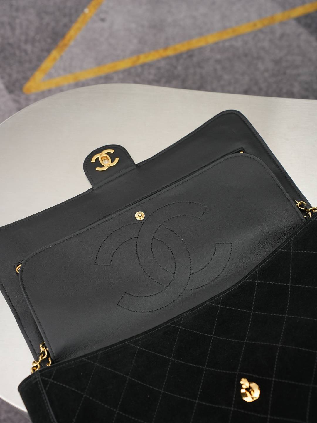 シャネル CHANEL マトラッセ ラムスキン チェーンショルダーバッグ ブラック ゴールド金具 レディース - 画像 4