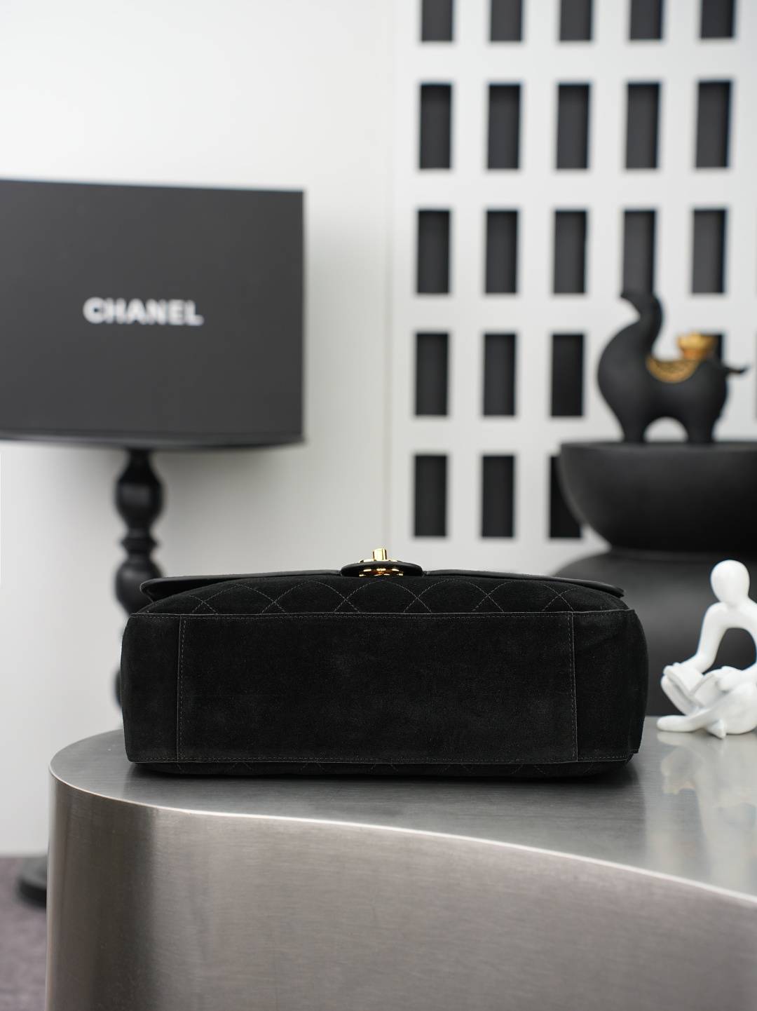シャネル CHANEL マトラッセ ラムスキン チェーンショルダーバッグ ブラック ゴールド金具 レディース - 画像 7