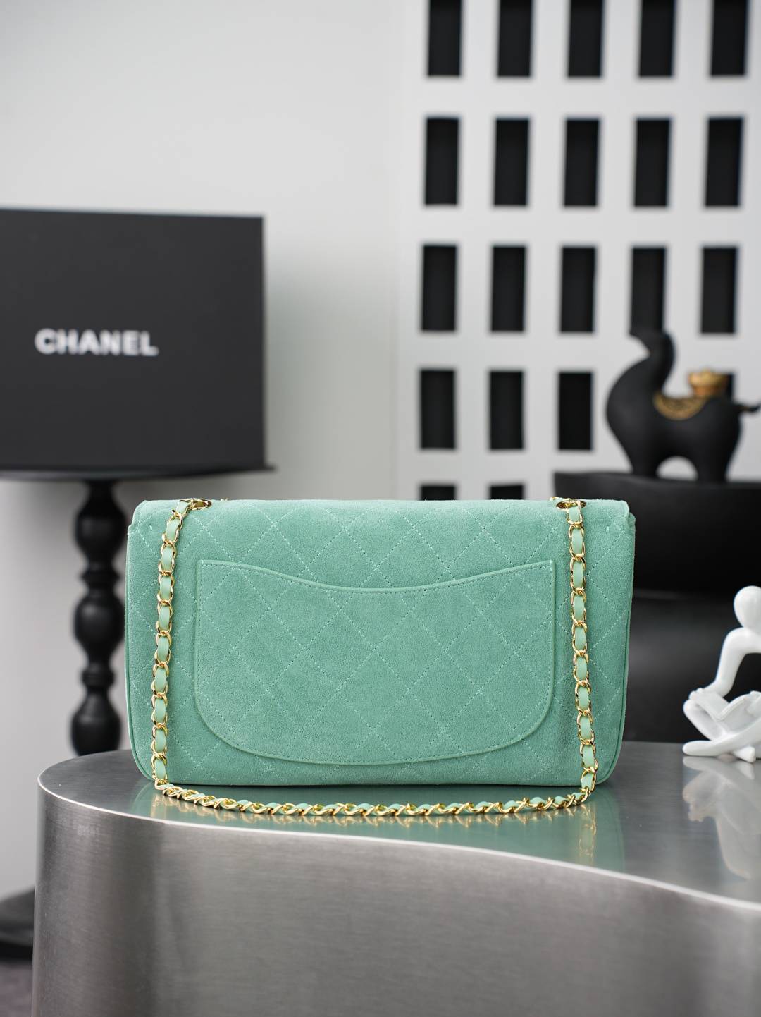 シャネル CHANEL マトラッセ ラムスキン チェーンショルダーバッグ ブラック ゴールド金具 レディース - 画像 17