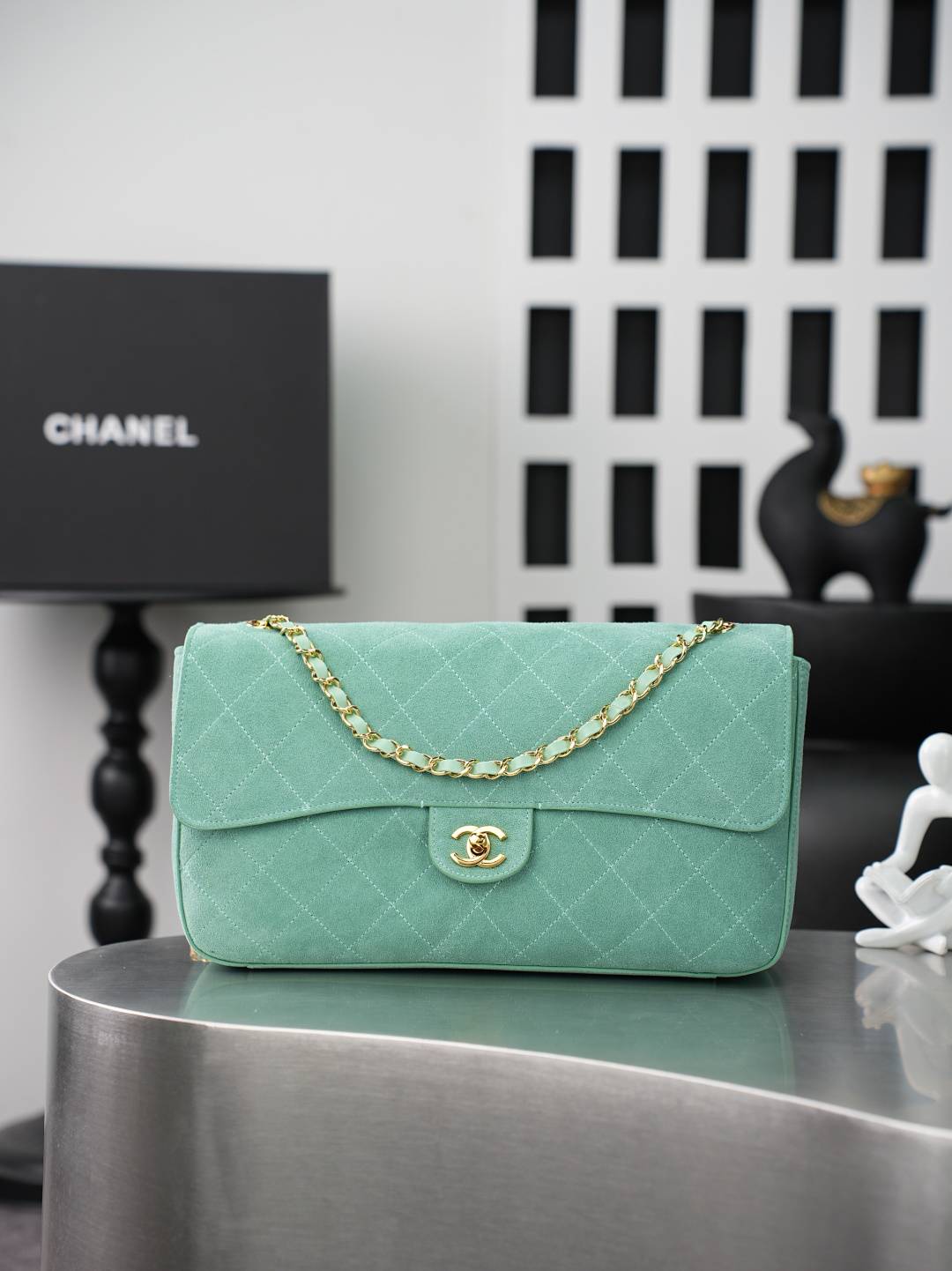 シャネル CHANEL マトラッセ ラムスキン チェーンショルダーバッグ ブラック ゴールド金具 レディース - 画像 19