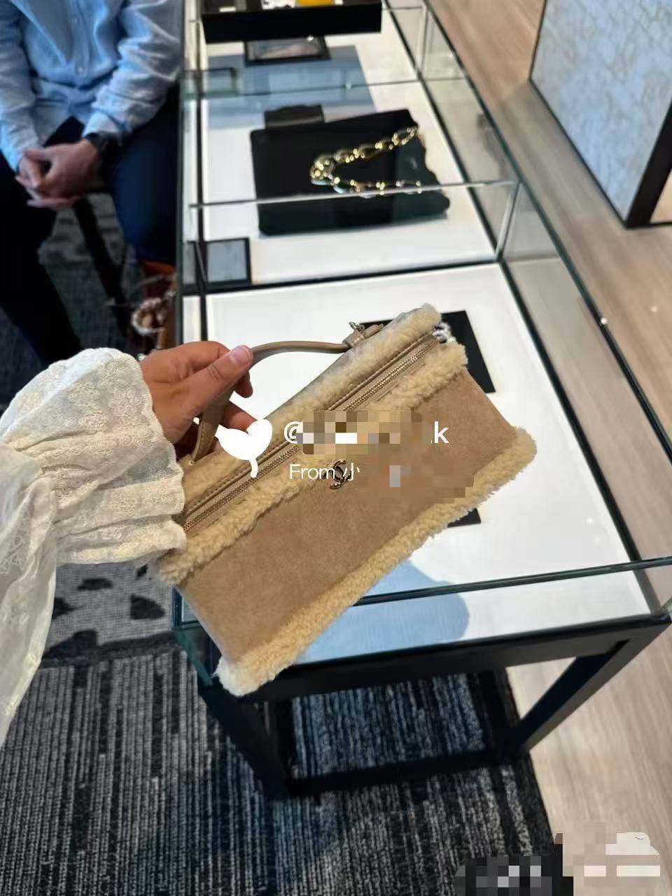 シャネル 26415 マトラッセ ラムスキン バニティバッグ ファスナー開閉 ゴールド金具 ブラック ホワイト バイカラ - 画像 7