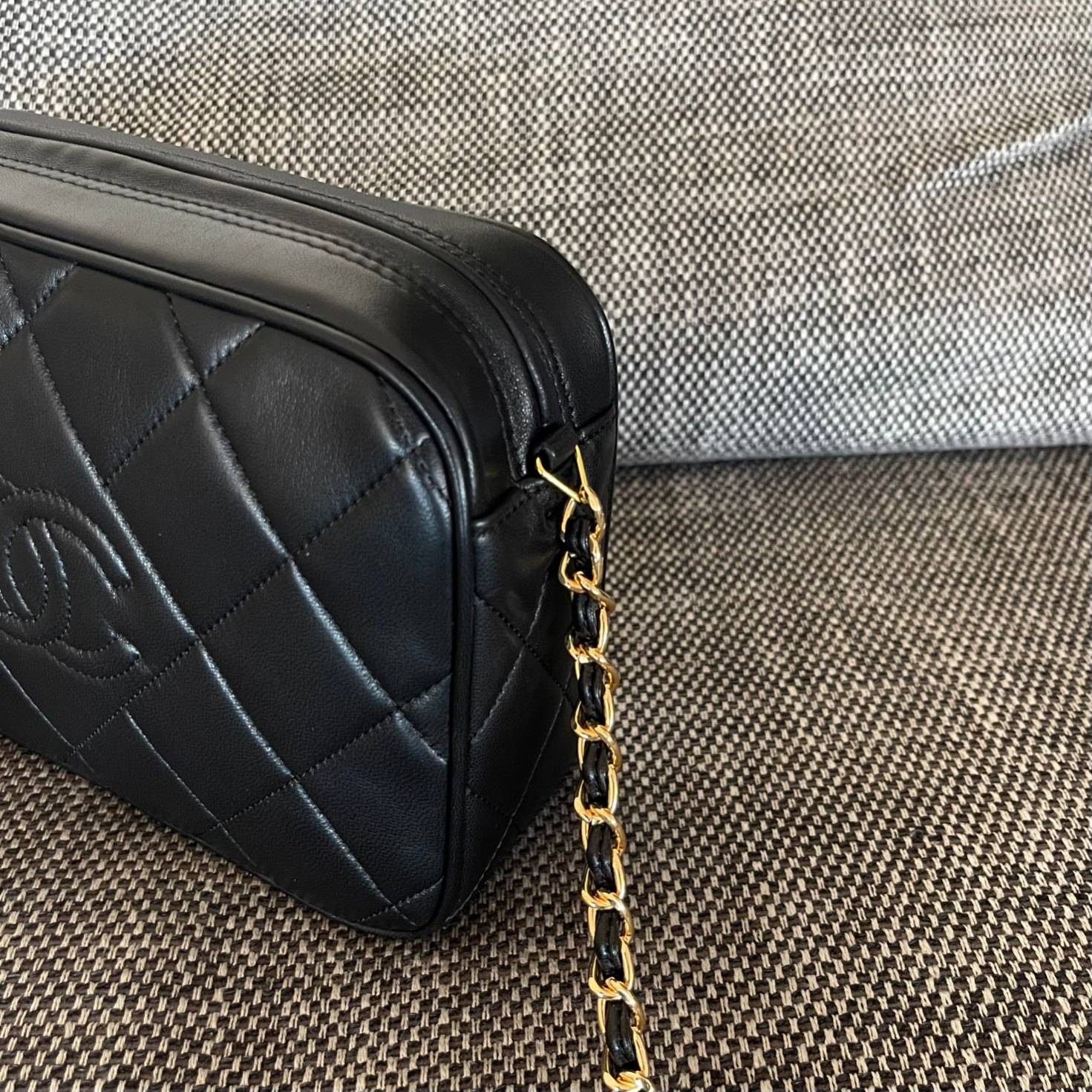 シャネル CHANEL マトラッセ チェーンショルダーバッグ キャビアスキン ゴールド金具 レディース ブラック - 画像 8