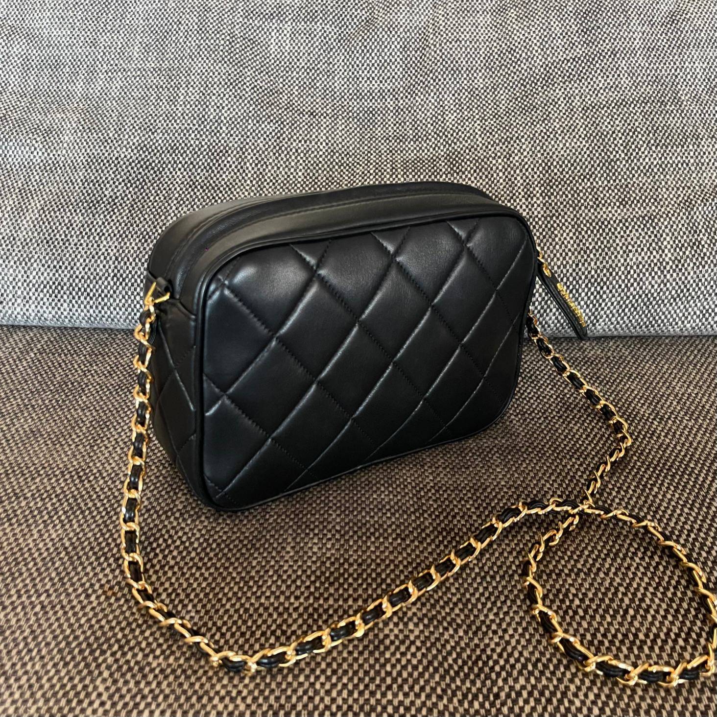 シャネル CHANEL マトラッセ チェーンショルダーバッグ キャビアスキン ゴールド金具 レディース ブラック - 画像 9