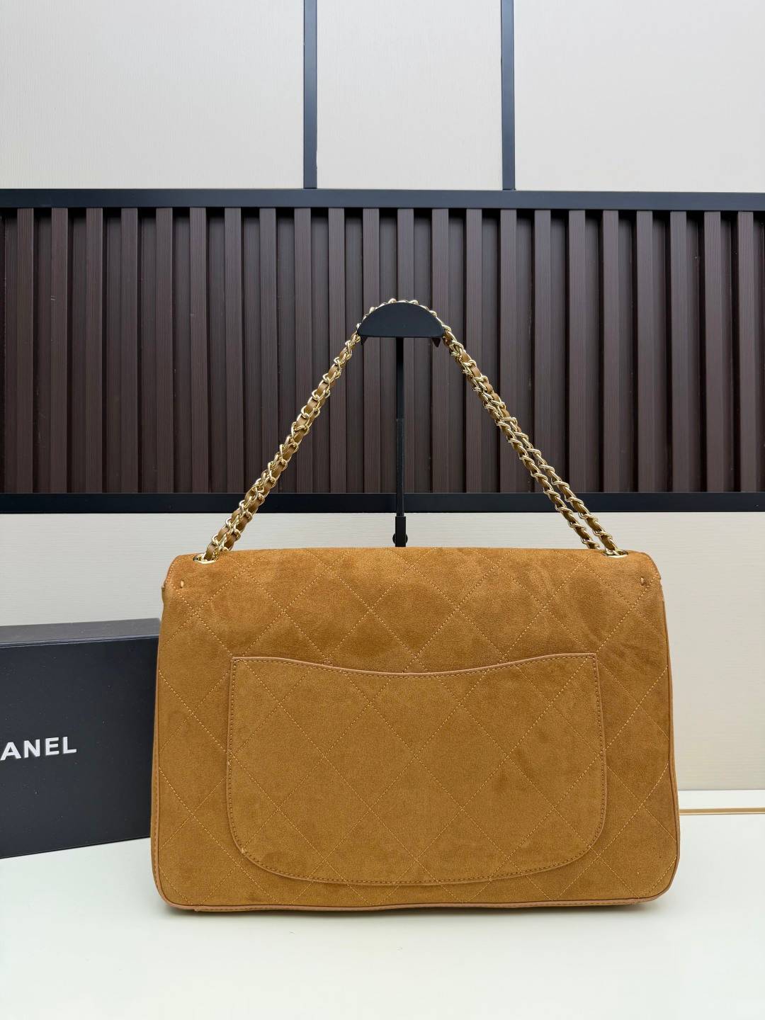 シャネル 1A047 マトラッセ ラムスキン チェーンショルダーバッグ ブラック ゴールド金具 - 画像 8